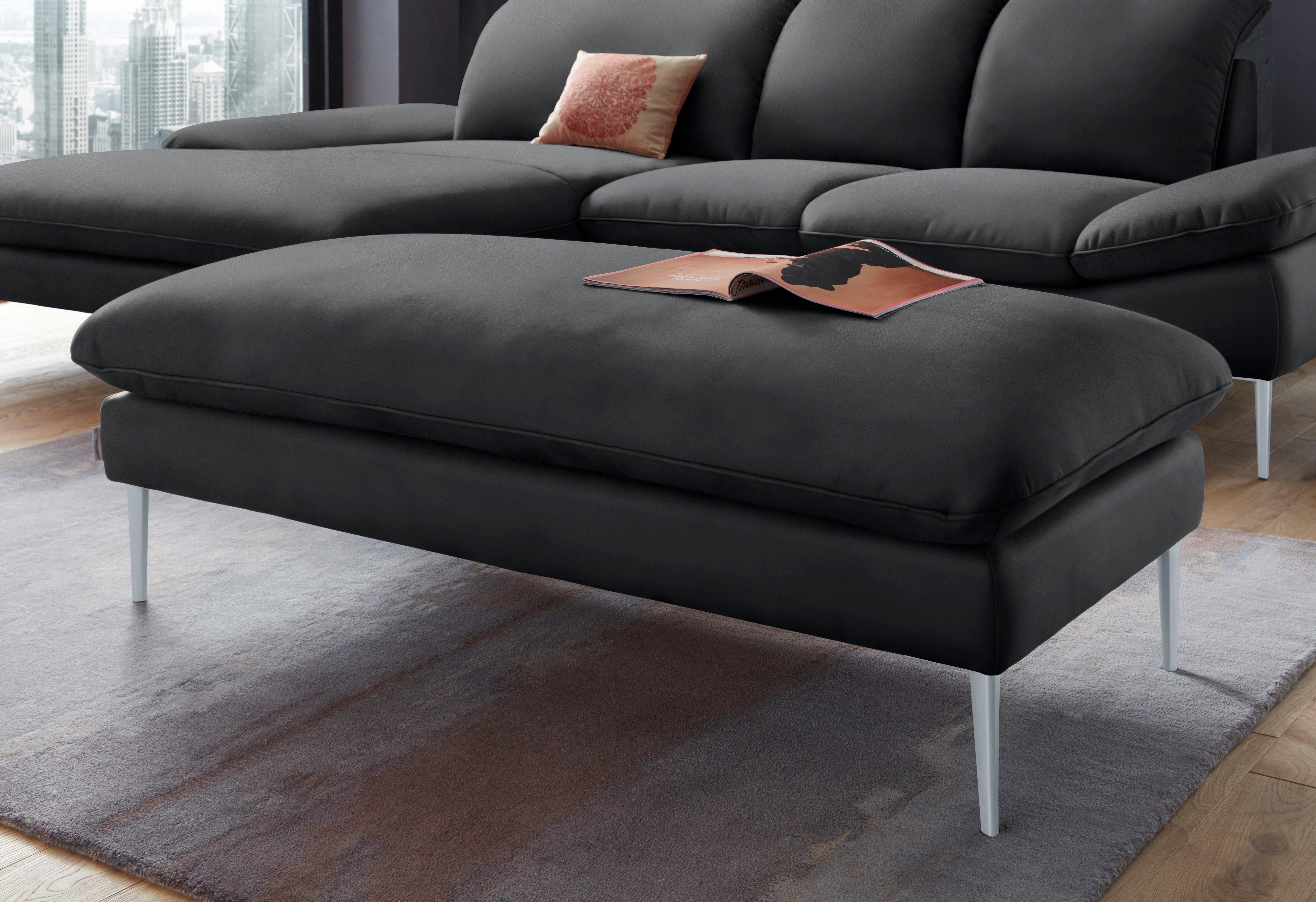 W.SCHILLIG Hocker enjoy&MORE, Füße silber matt, Breite 151 cm