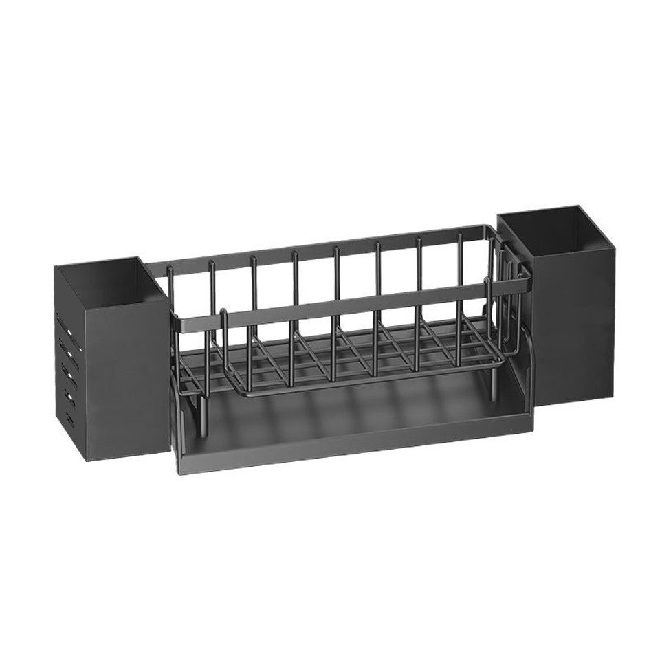 Coonoor Küchenorganizer-Set Spülbecken Organizer Kitchen Schwammhalter Edelstahl, Spüle organizer mit Spültuchhalter und Aufbewahrungsbox