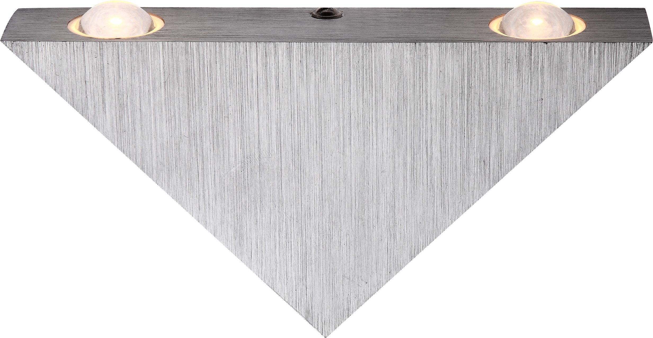 GLOBO LIGHTING LED Wandleuchte GORDON, LED fest integriert, Warmweiß, Wandlampe/Dreieck/Aluminium/Wohnzimmer/Flur/3000K