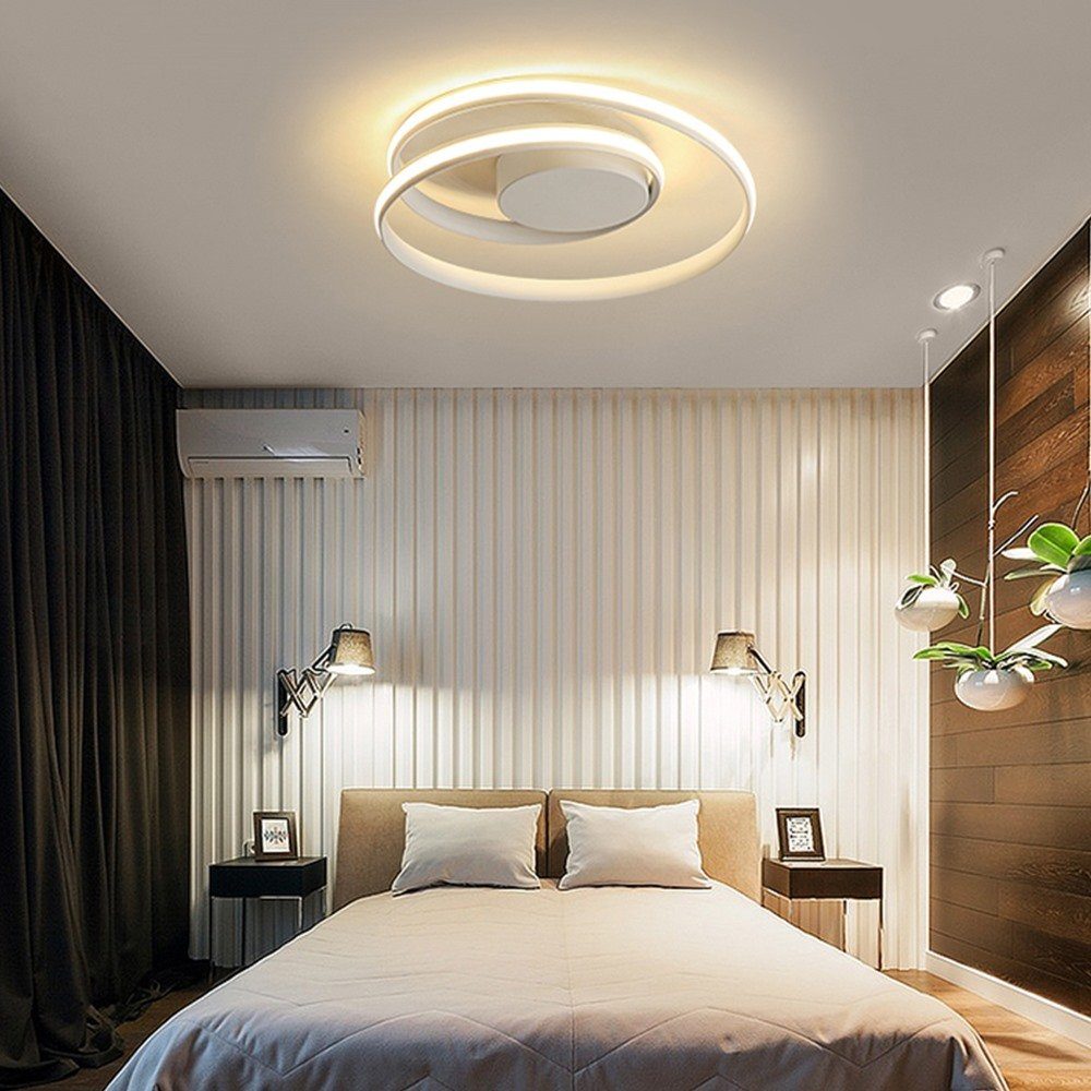 Daskoo Deckenleuchten 42W LED mit Schlafzimmer integriert, dimmbar Dimmbar Warmweiß/Neutralweiß/Kaltweiß, LED stufenlos Deckenleuchte LED Fernbedienung Wohnzimmer, Deckenlampe fest