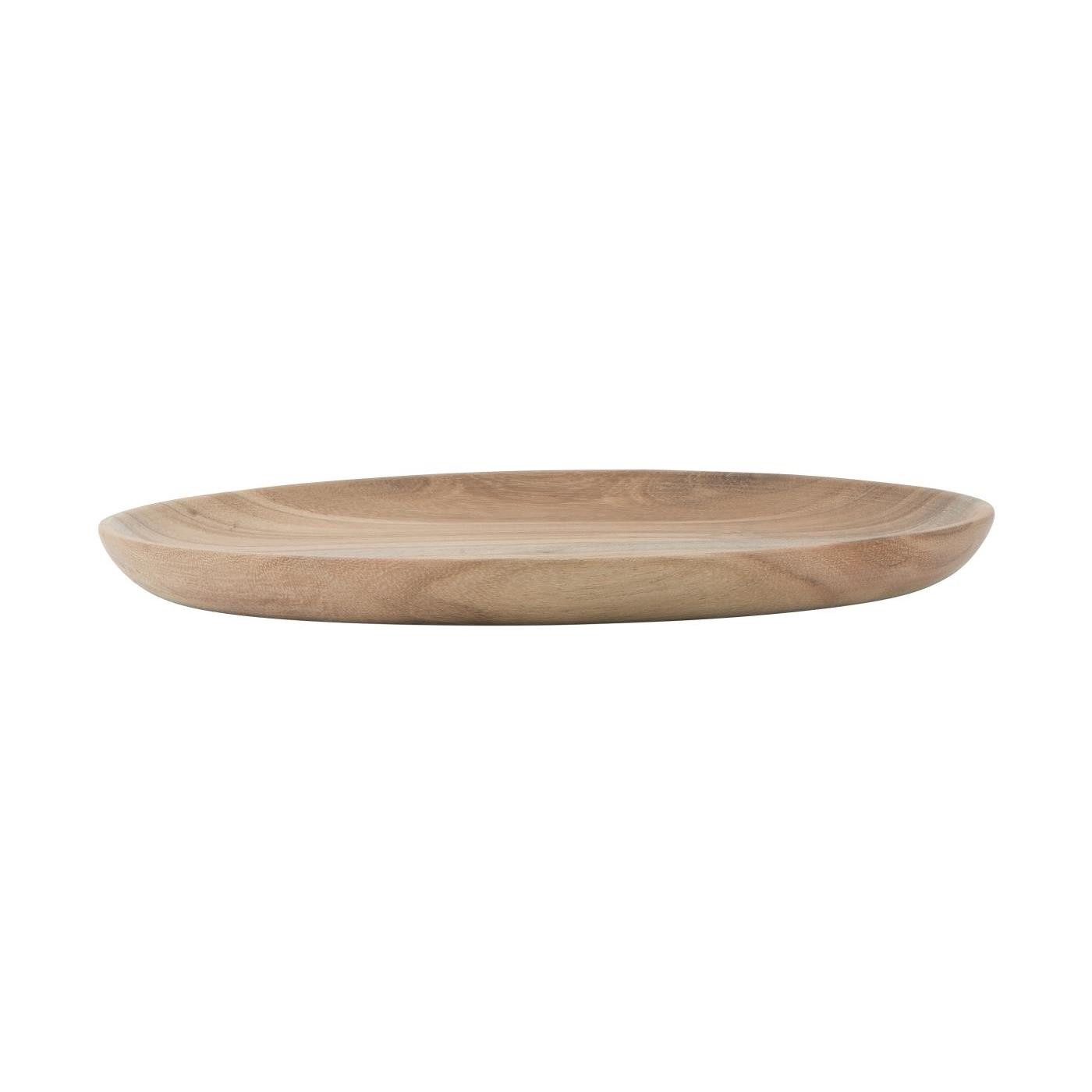 Teelichthalter IB Laursen Tablett Teller Servier Platte Akazien Holz Ø 25 cm Natur