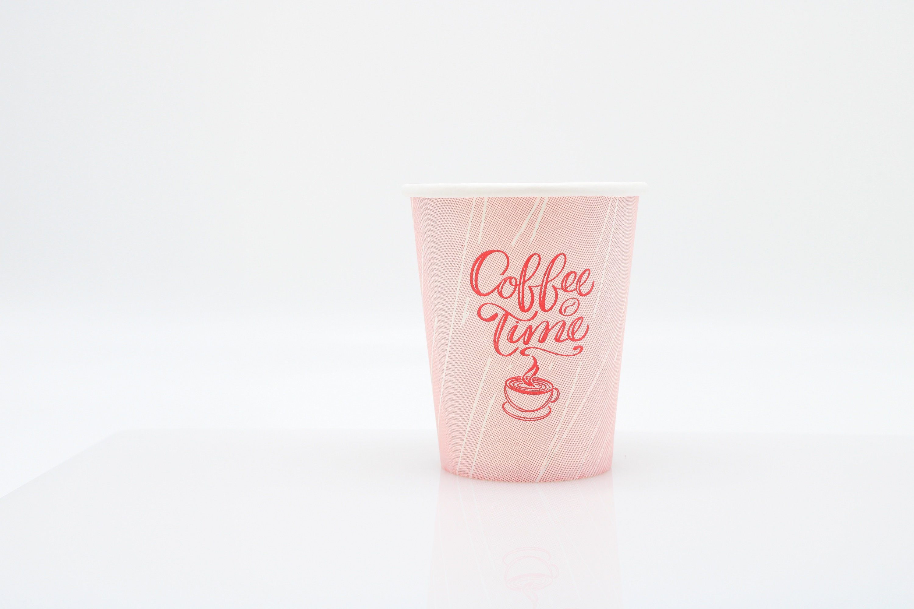 cofi1453 Coffee-to-go-Becher Kaffeebecher Coffee Time PE beschichtet 8 oz / 200ml Pink