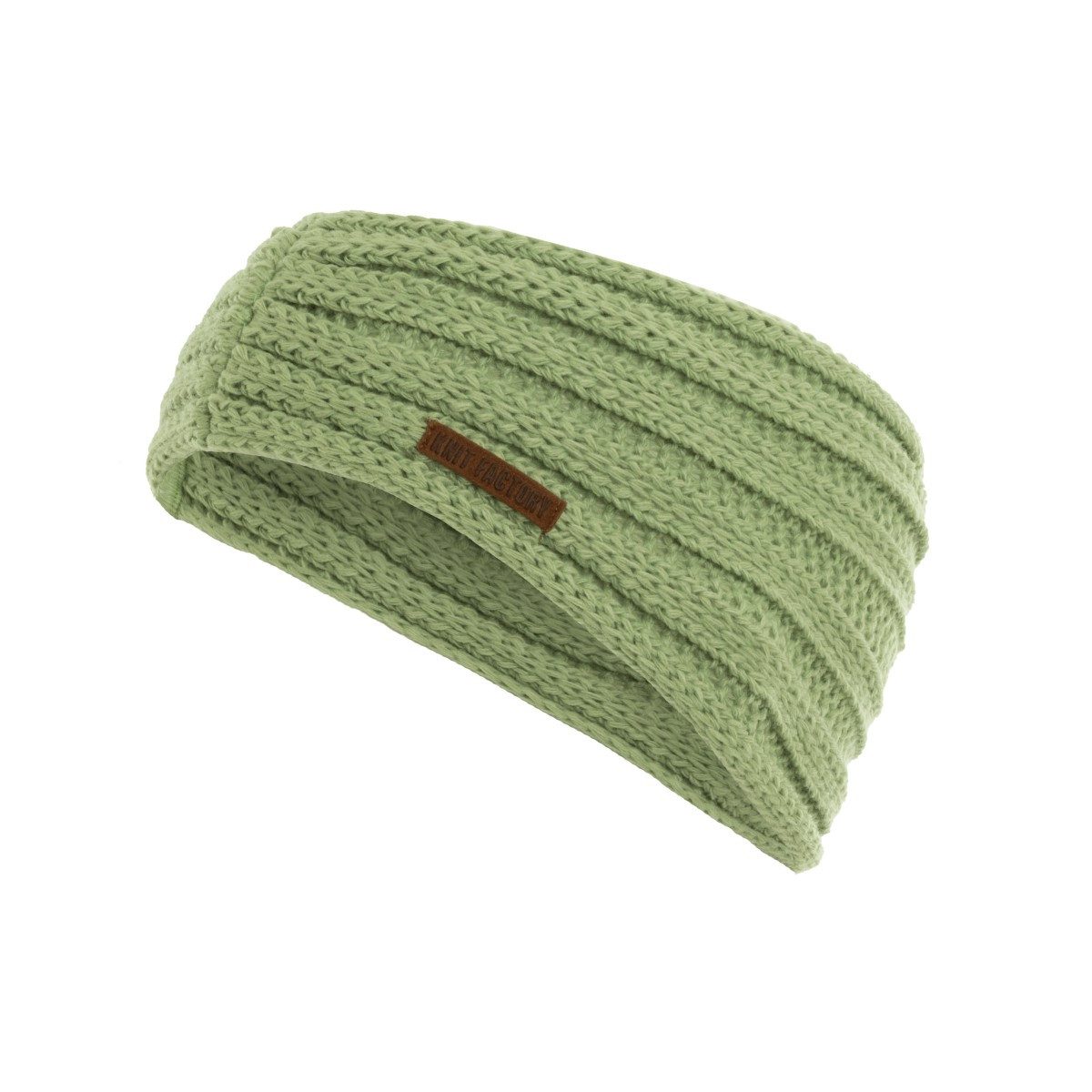 Knit Factory Stirnband Nica Stirnband Sage Green One Size Gestreift (Set, 1-St., Spar-Set) Strick accesoires Wohnen sale winter herbst deko mode Damen Herren