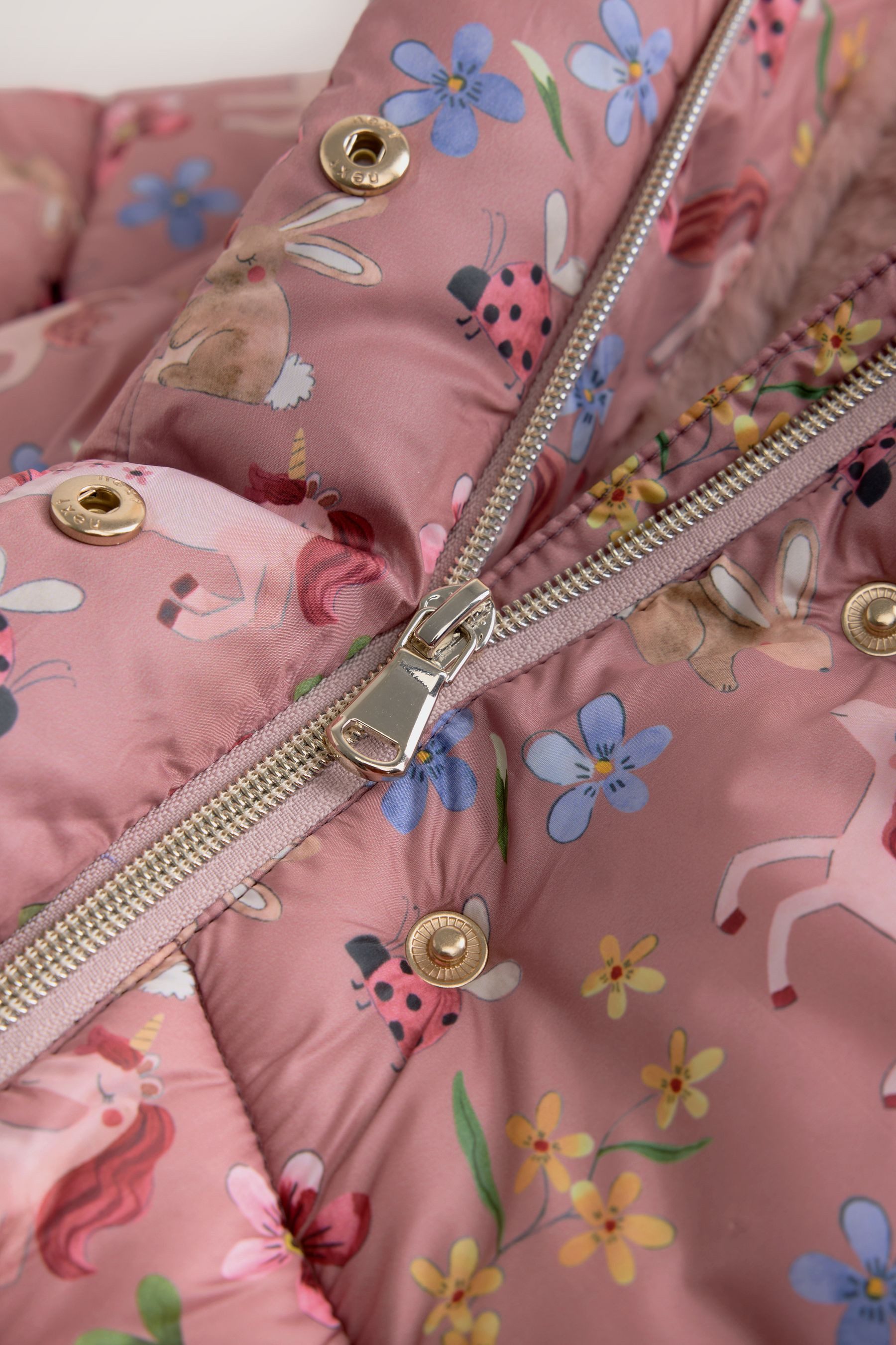 Next Fellimitatmantel Wasserabweisende Steppjacke mit Kunstfell (1-tlg)