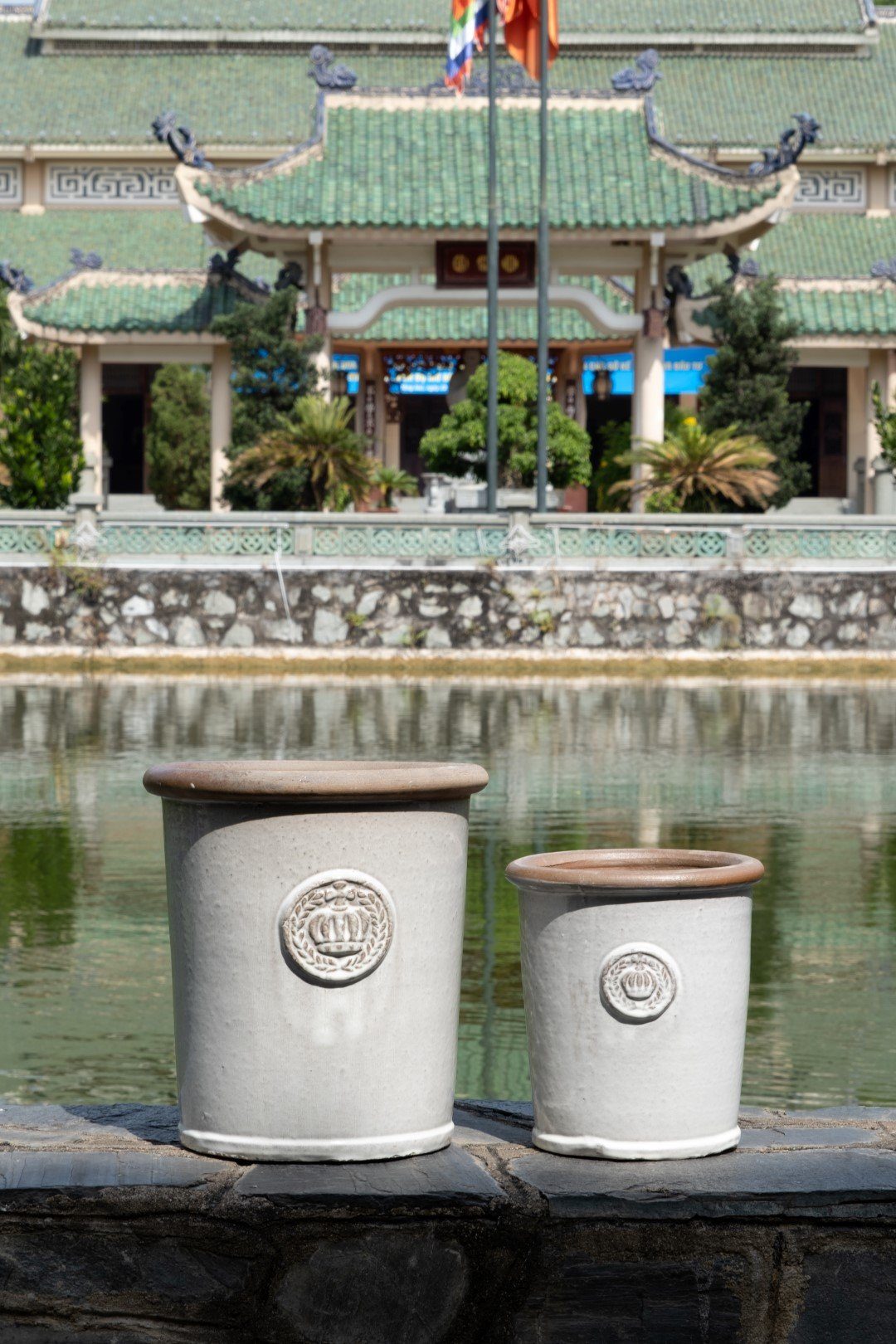 Teramico Provence Planter: Handmade ceramic planter for your garden (25cm), 100% frost resistant