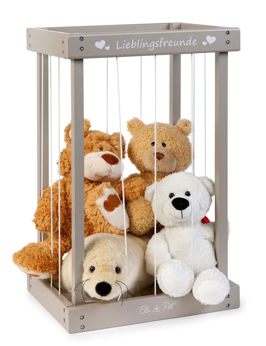 ELLA & PIET® Spielzeugtruhe Plüschtier-Box aus Holz zur Aufbewahrung von Ku günstig online kaufen