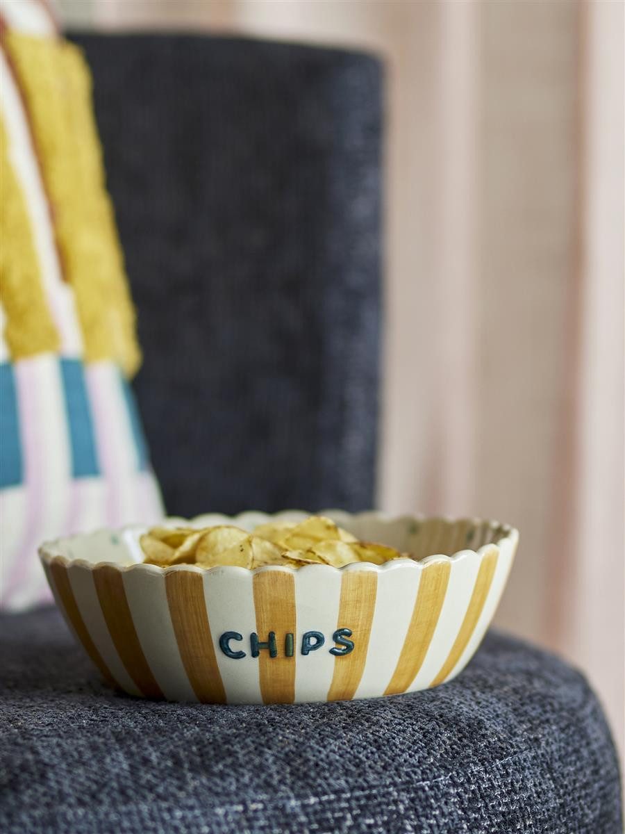 Bloomingville Snackschale Schale CHIPS, 100% Steinzeug