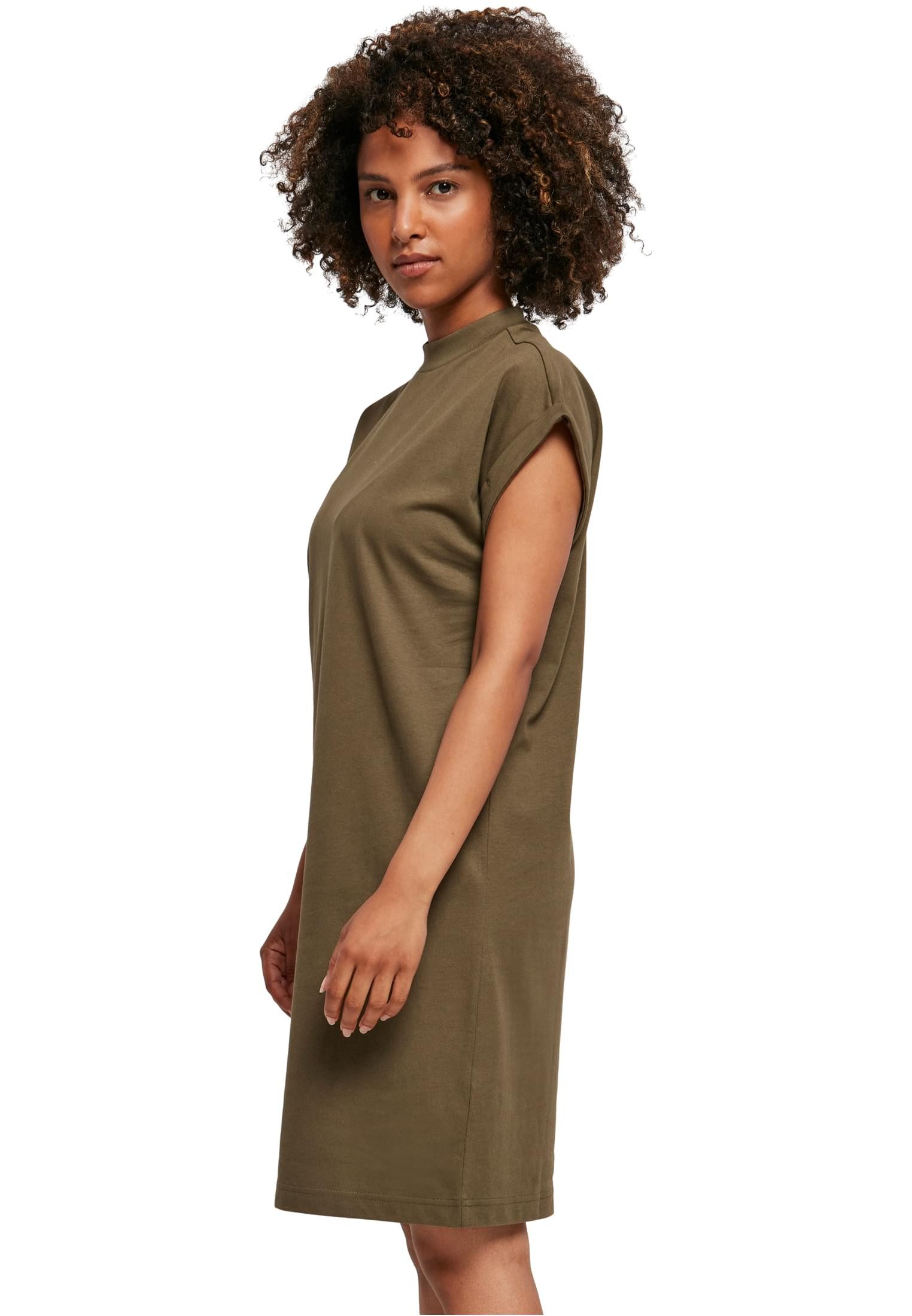 urbandreamz Jerseykleid Damen Kleid überschnittene Schultern Jersey Turn Up Ärmel – Bild 3 von 5