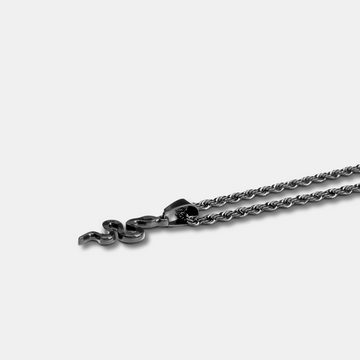 CRBNCNCPT Kette mit Anhänger Carbon Schlangen Anhänger - schwarzer Edelstahl Kette Herren Halskette