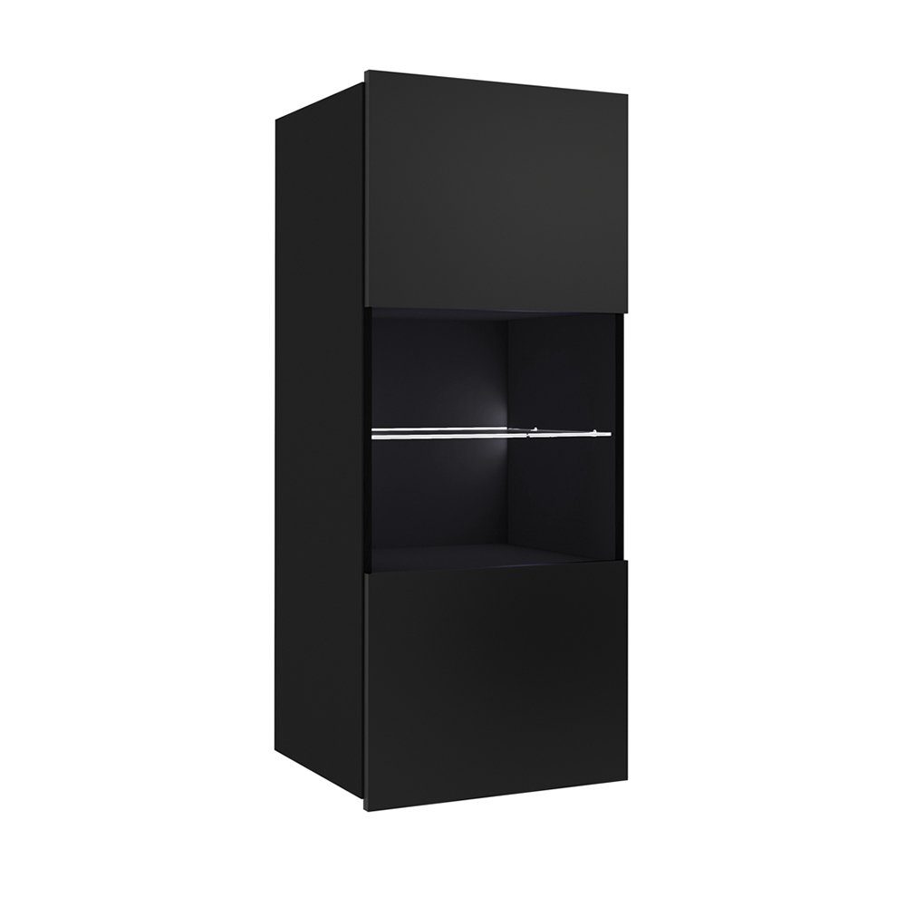 Lomadox Wohnwand CAIRNS-132, (6-St), in schwarz Hochglanz, Modern, grifflos günstig online kaufen