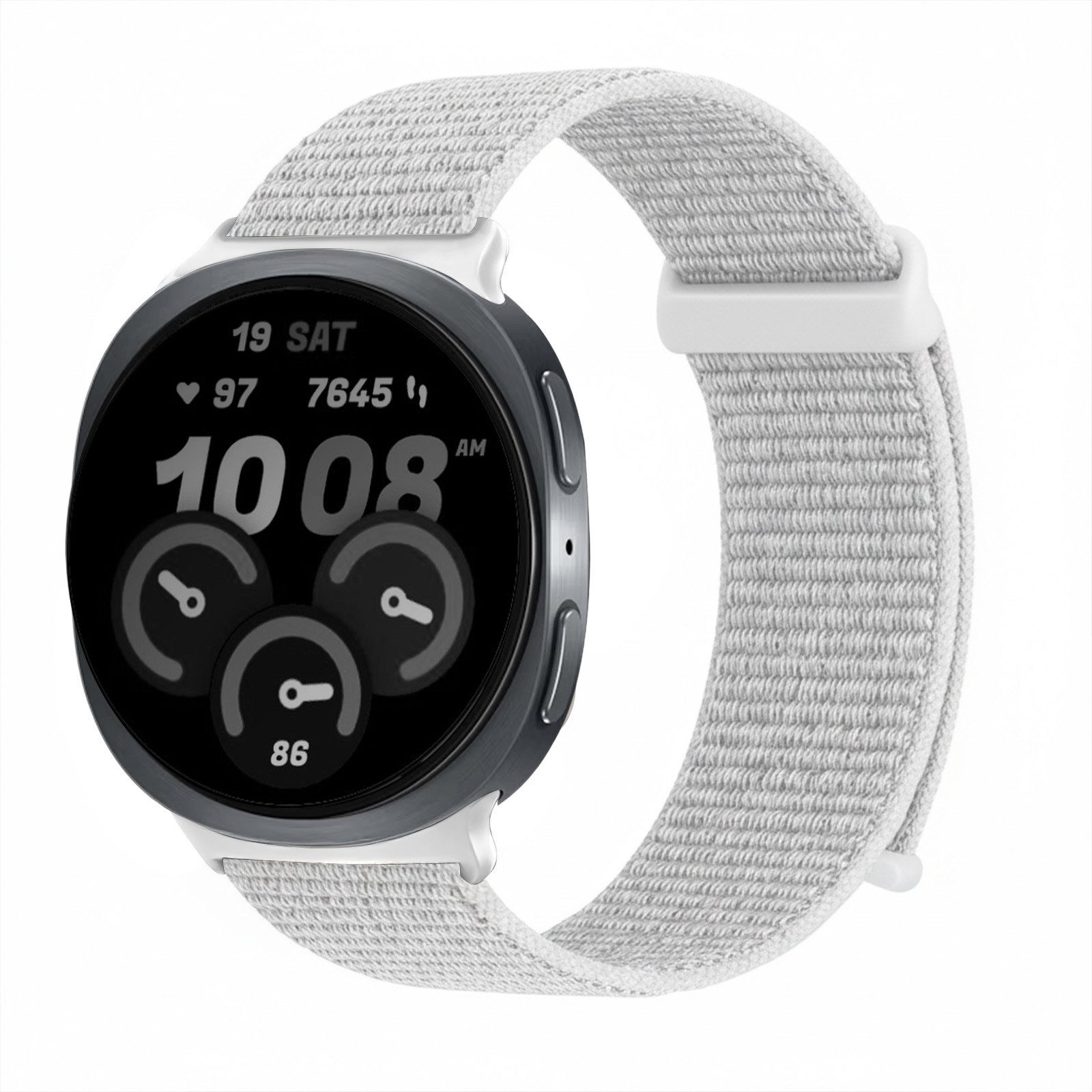 Tec-Expert Smartwatch-Armband für Samsung Galaxy Watch8 40 mm Armband Ersatz Wechsel Band, Nylon Textil mit Klettverschluss, stufenlos Verstellbar, atmungsaktiv