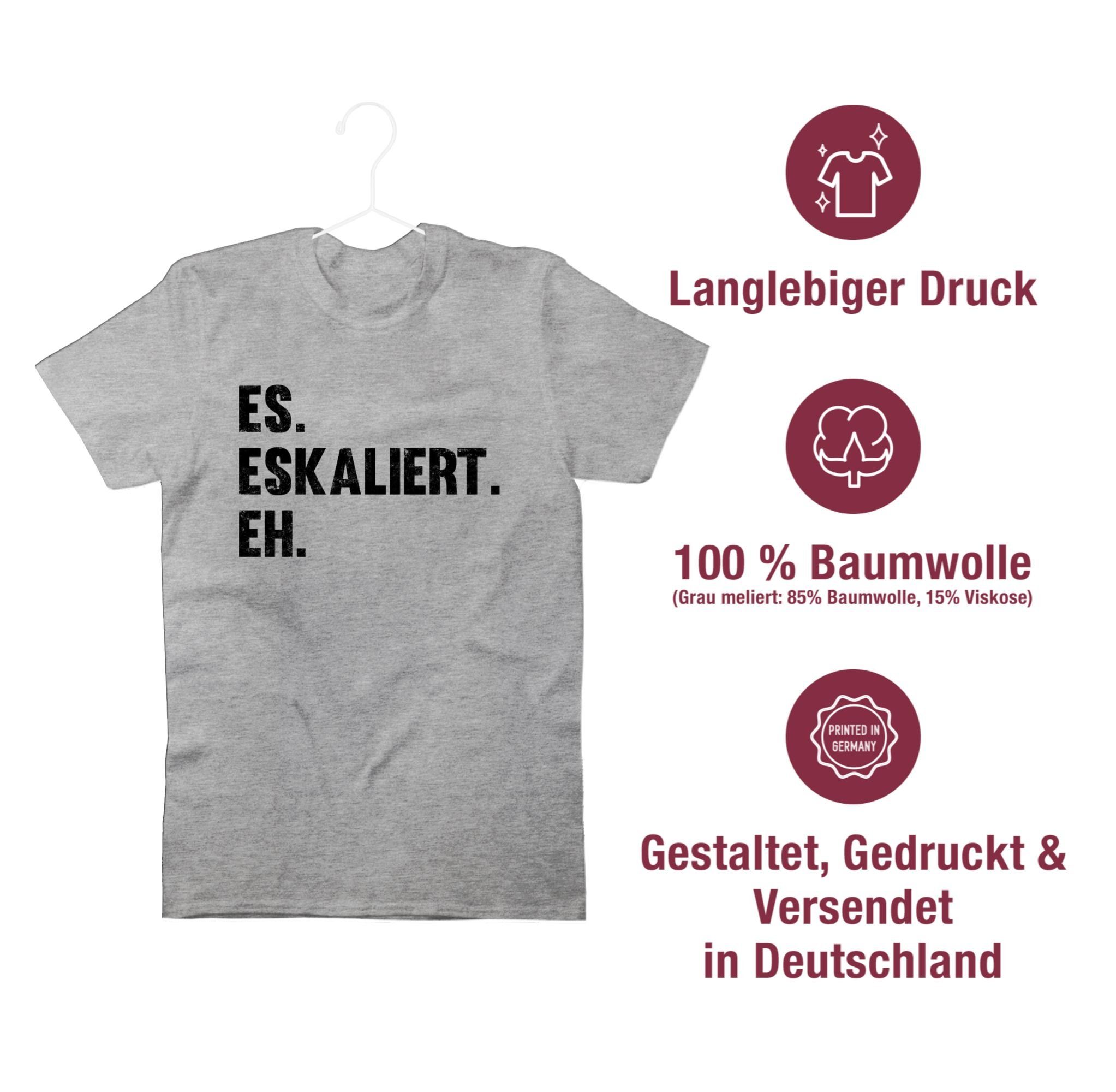 Shirtracer T-Shirt Es eskaliert eh Party & Alkohol Herren