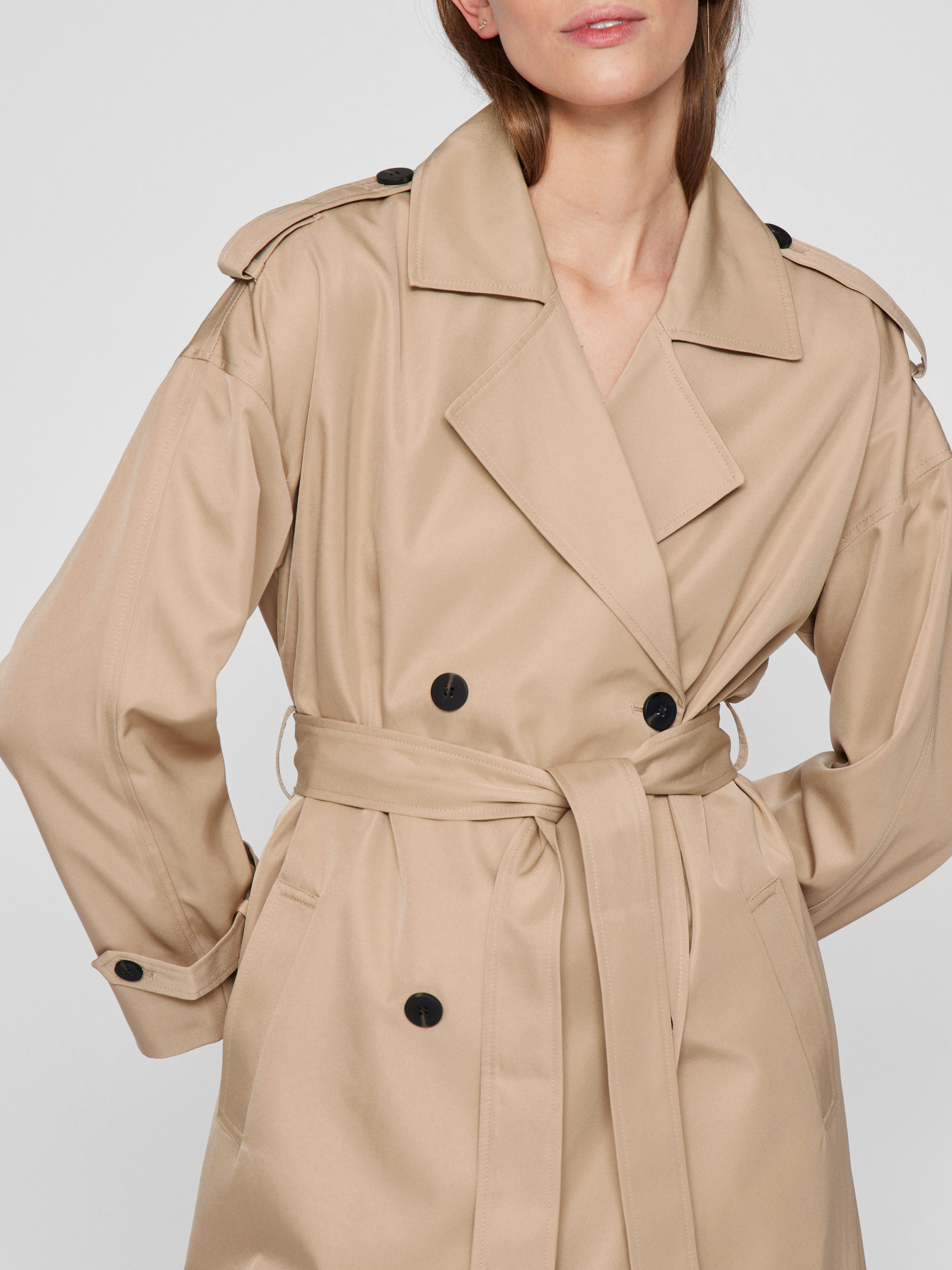 Vila Trenchcoat VIADDISON L/S LONG TRENCHCOAT - NOOS