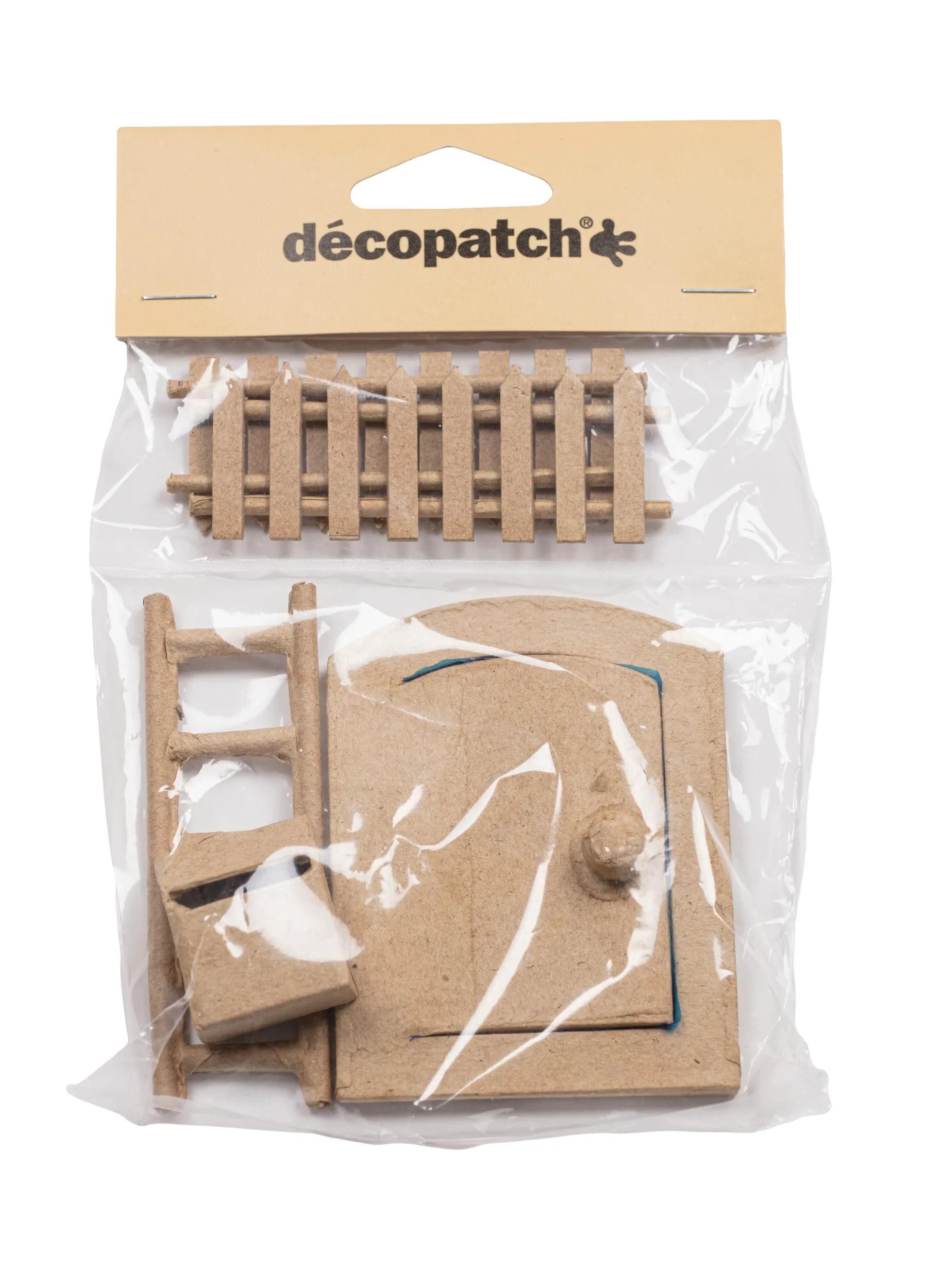 Papierdekoration Pappmaché, Miniatur-Objekte Mäusehaus, 12,5x2x21 cm Kartonbraun AC921C