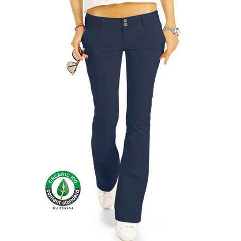 be styled Stoffhose Hüfthosen Damen Bootcut Bio Fair Chinohosen - BIO-7 mit Stretch-Anteil, Bio-Baumwolle