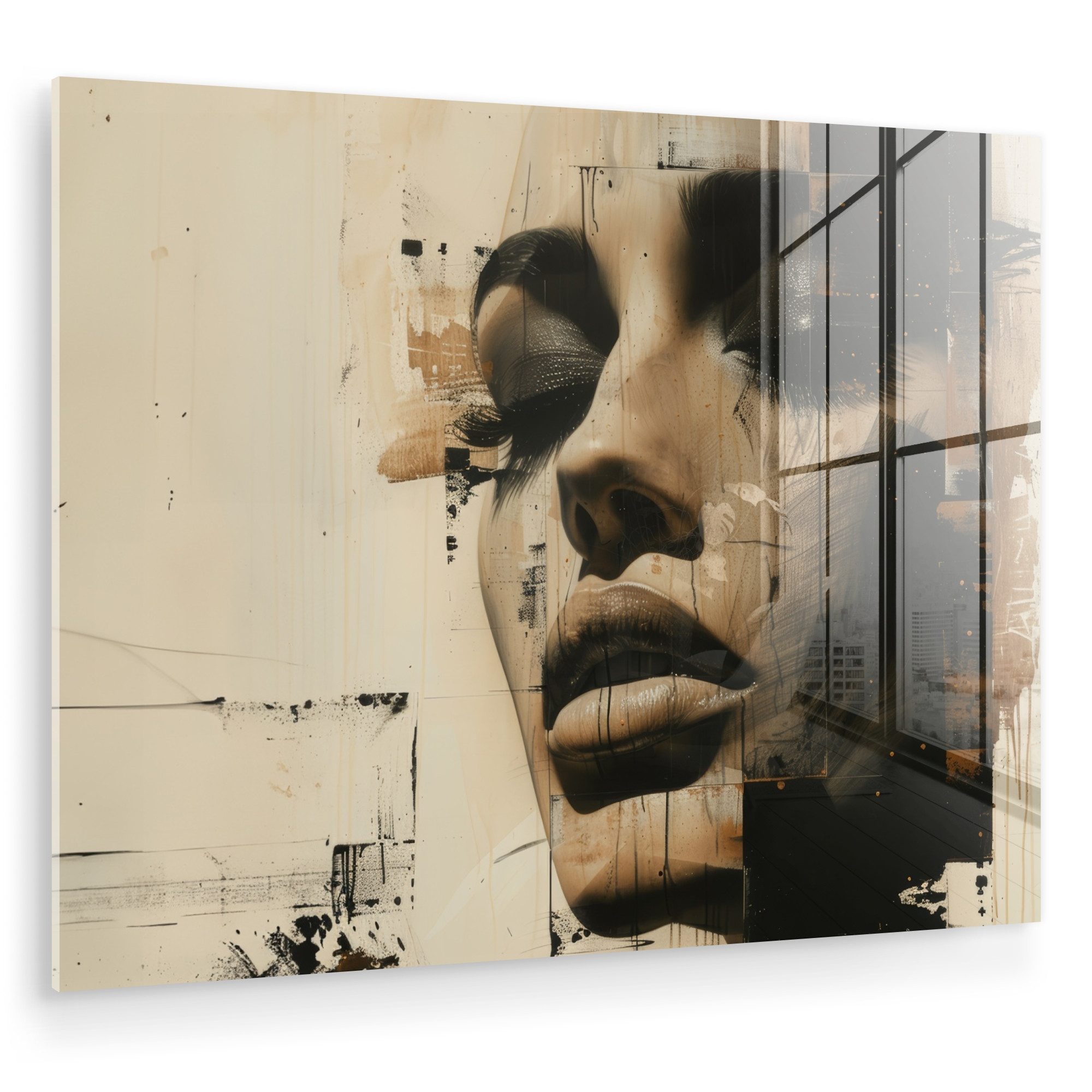 MuchoWow Acrylglasbild Frau - Gesicht - günstig online kaufen