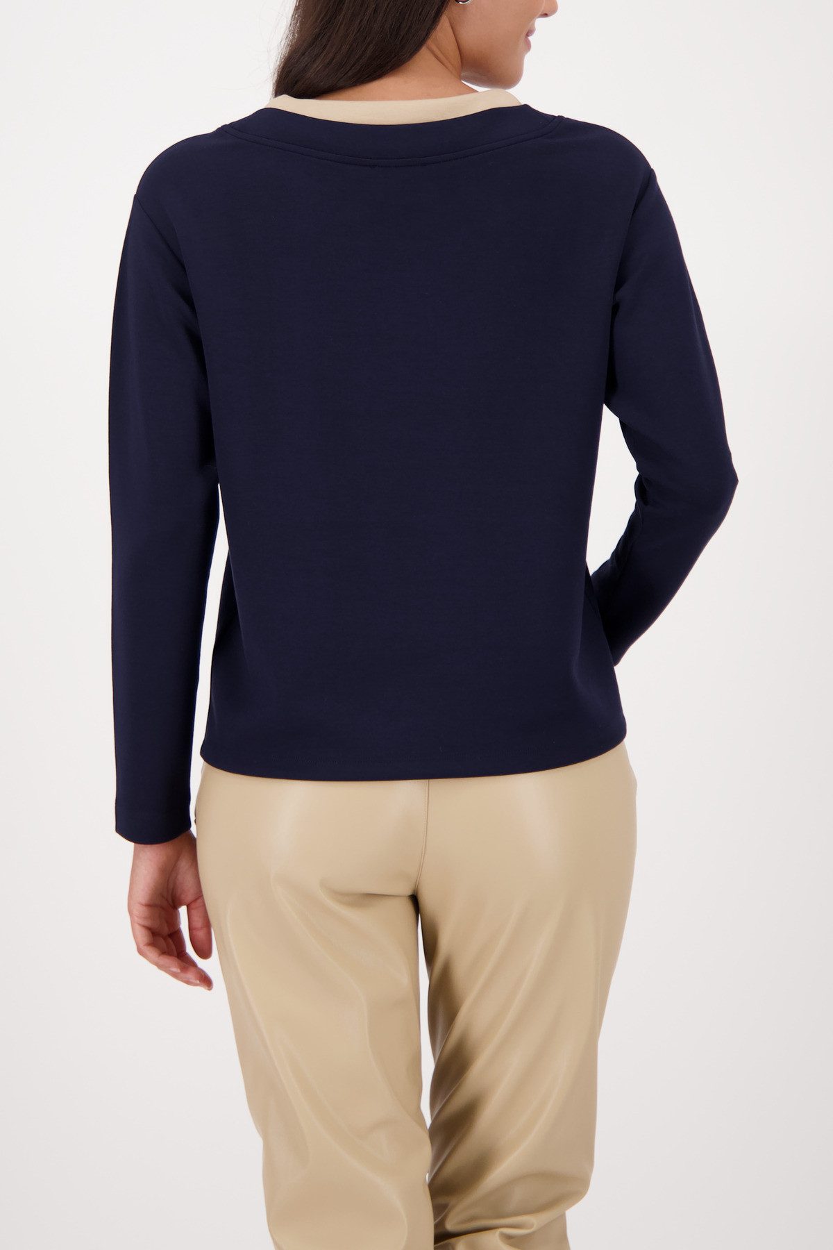 Monari Sweatshirt Sweatshirt Basic Schmuckdetail Regular fit mit Rundhalsau günstig online kaufen