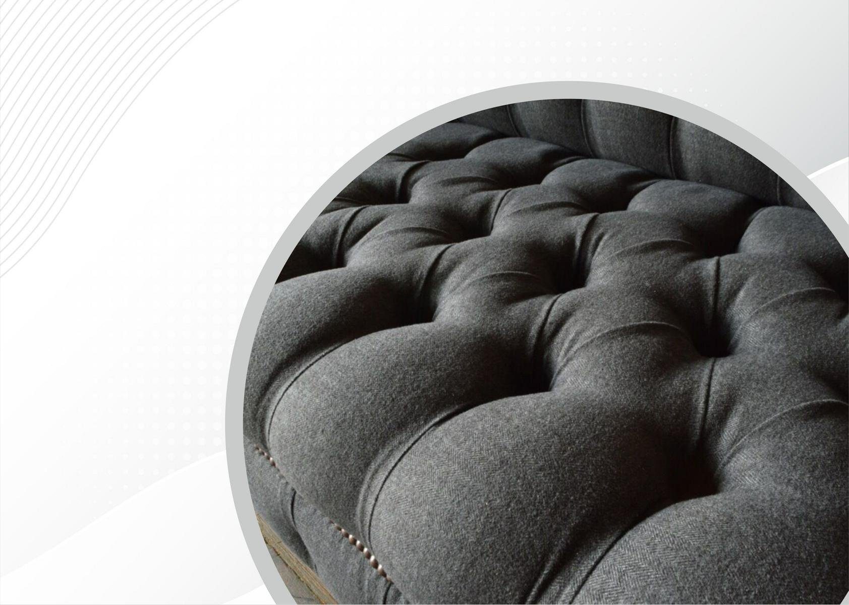 Modernes Chesterfield Design Dreisitzer in Made Chesterfield-Sofa 3-er JVmoebel Neu, Europe Dunkelgrauer