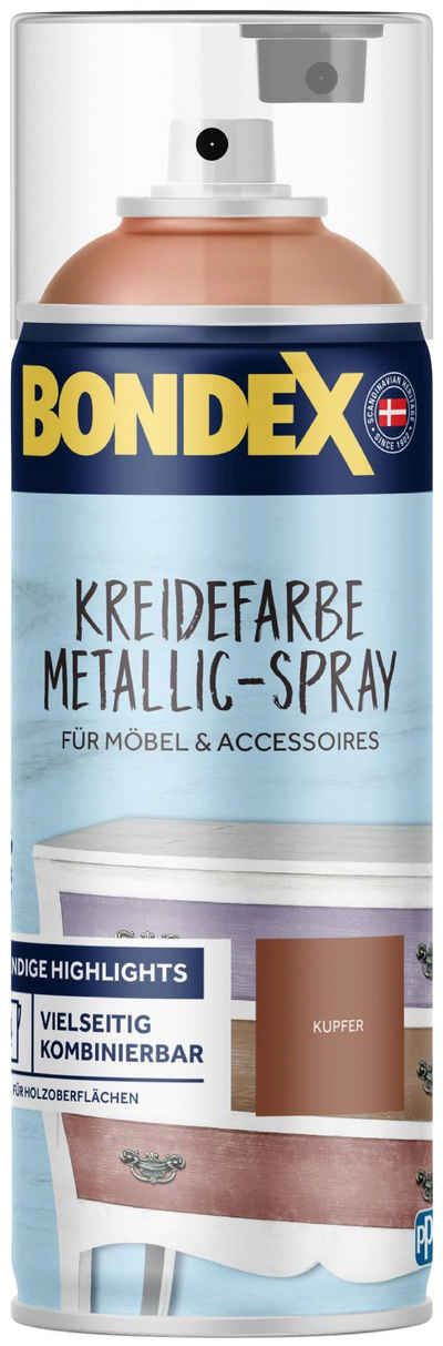 Bondex Kreidefarbe KREIDEFARBE METALLIC-SPRAY, 0,4 Liter Inhalt