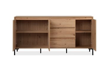 möbelando Sideboard Korsika (BxHxT: 170x87x40 cm), in Dekor Artisan Oak