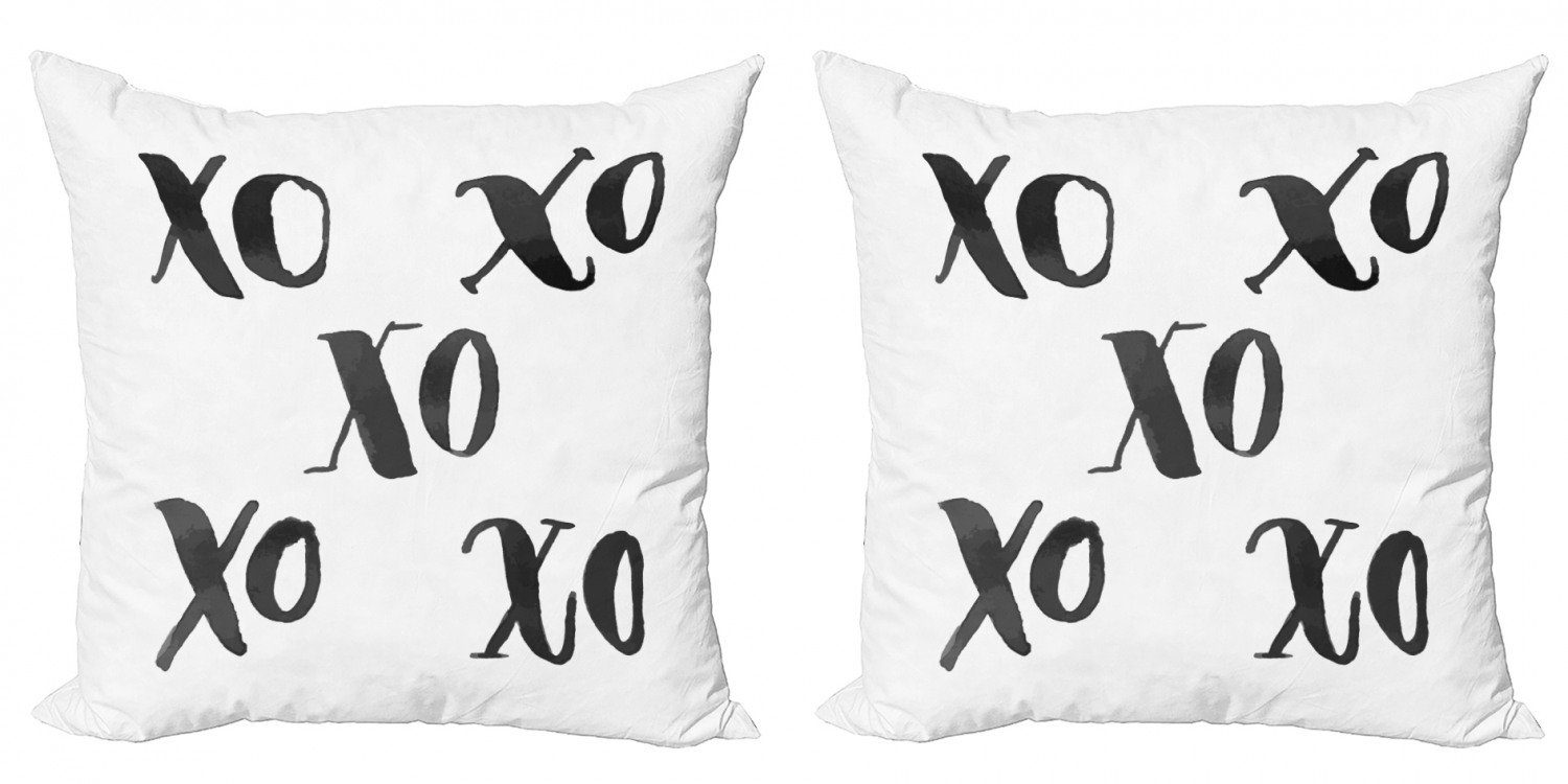 Modern Classic Xo Fashion Abakuhaus Doppelseitiger Kissenbezüge Accent Letters (2 Digitaldruck, Old Stück),