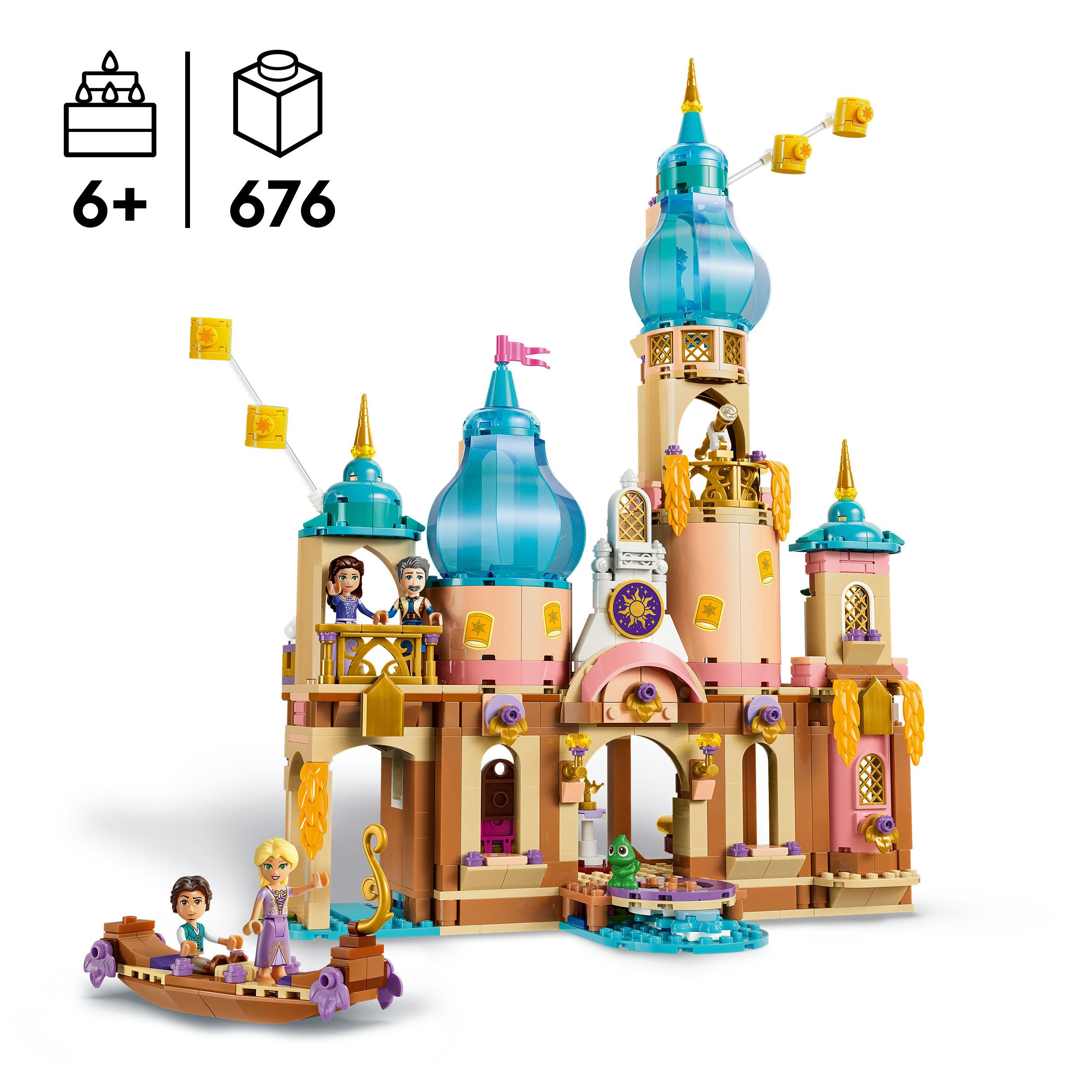 LEGO® Rapunzels Schloss (43297), LEGO Disney Princess Konstruktionsspielsteine, (676 St), Made in Europe