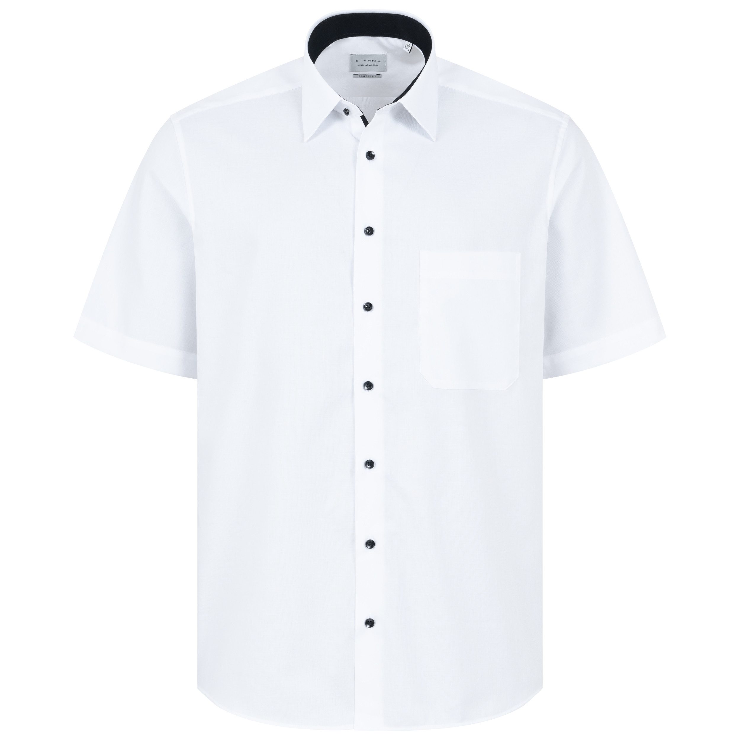 Eterna Kurzarmhemd Comfort Fit, 100 % Baumwolle Bügelfrei, Knitterfrei