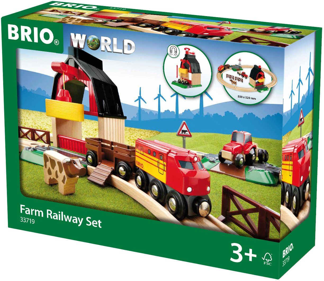 BRIO® Spielzeug-Eisenbahn BRIO® WORLD, Bauernhof Set, (Set), Made in Europe