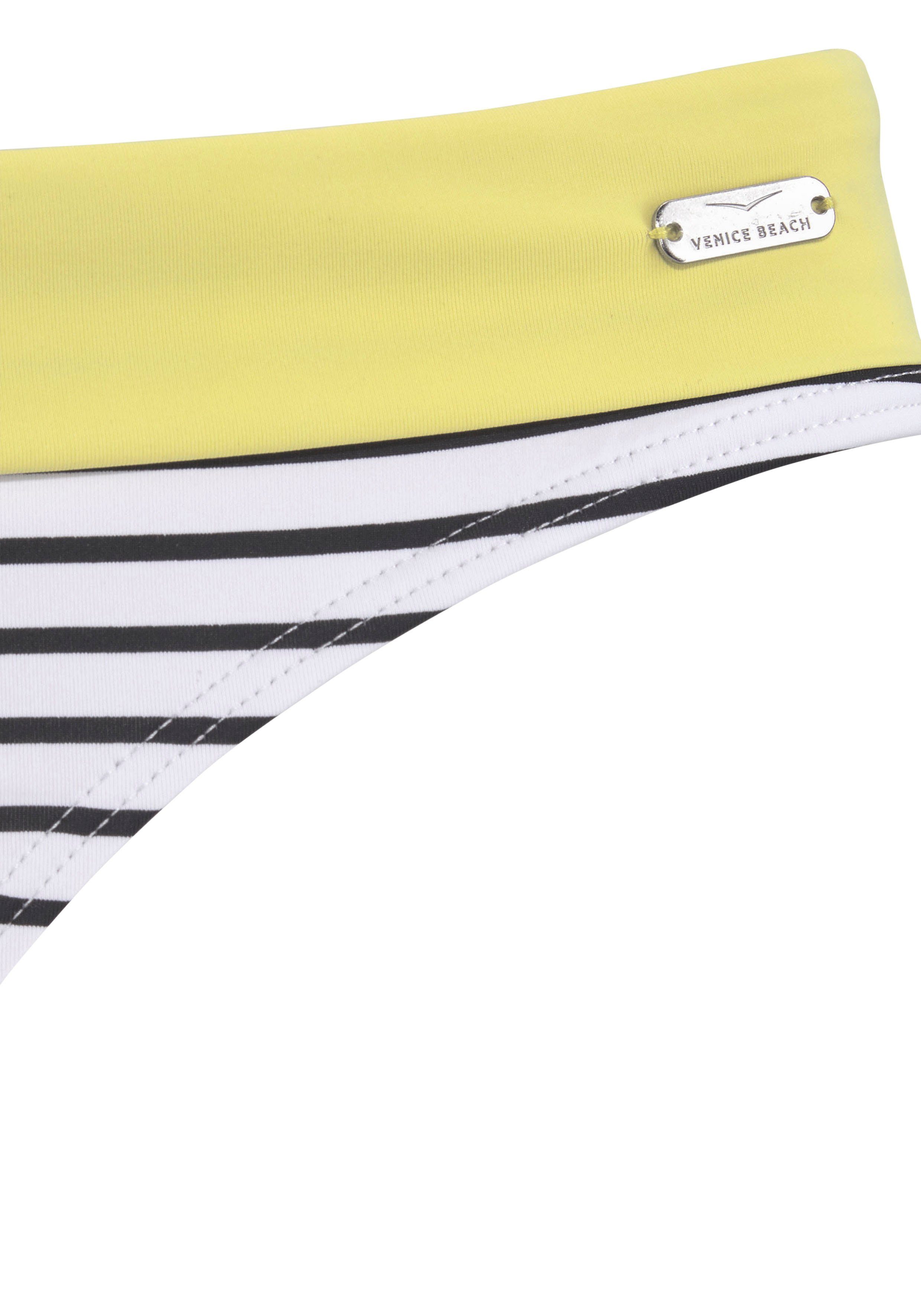 Venice Beach Bikini-Hose Camie mit Umschlagbund