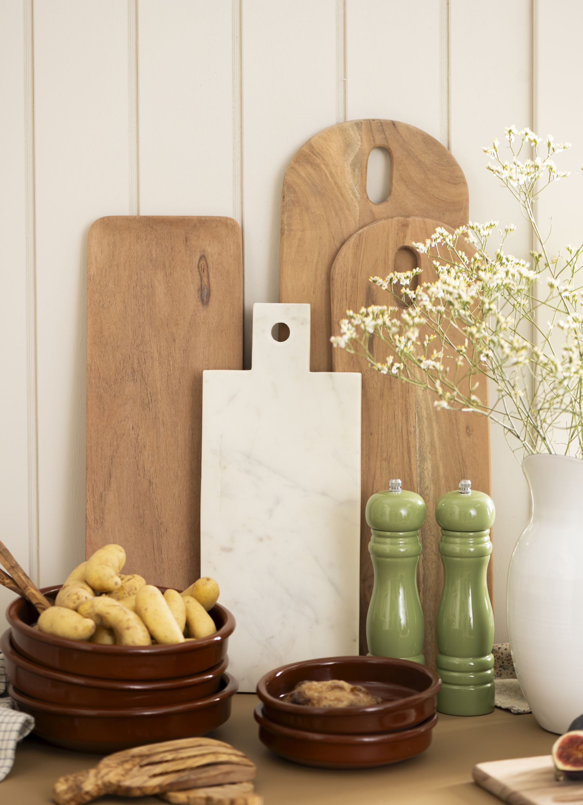 Ib Laursen Servierbrett Ib Laursen - Schneidebrett Servierbrett Tapasbrett 15x45cm Holz Oval