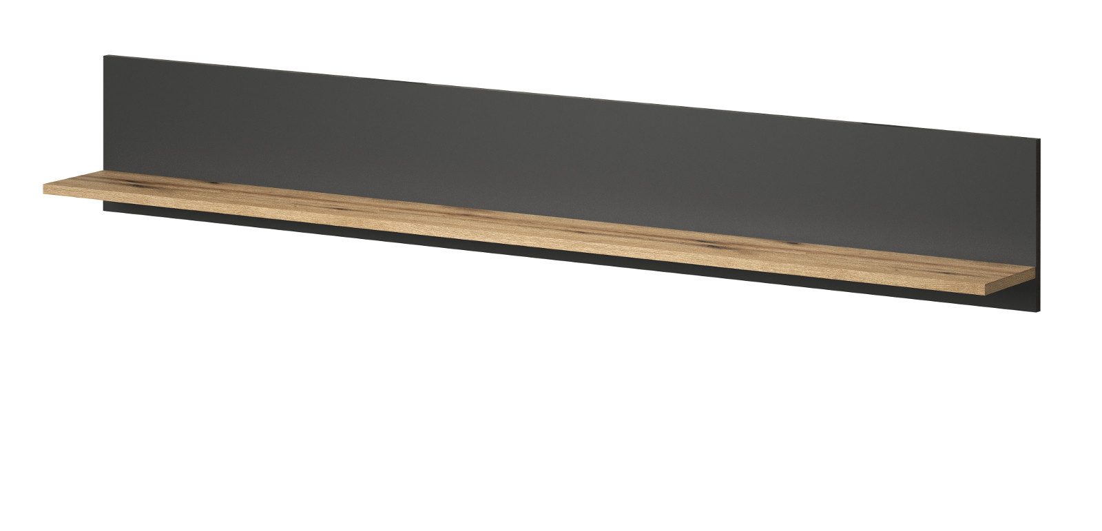 Furn.Design Wandregal Avila, Wandboard in matt grau mit Evoke Eiche, Breite 167 cm