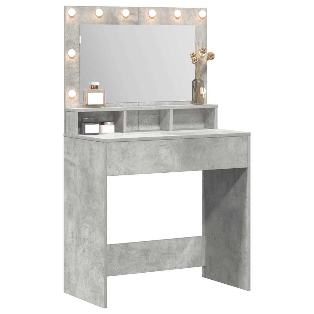 vidaXL Schminktisch Schminktisch Beton Grau 78,5 x 41 x 135 cm Holzwerkstoff (1-St)