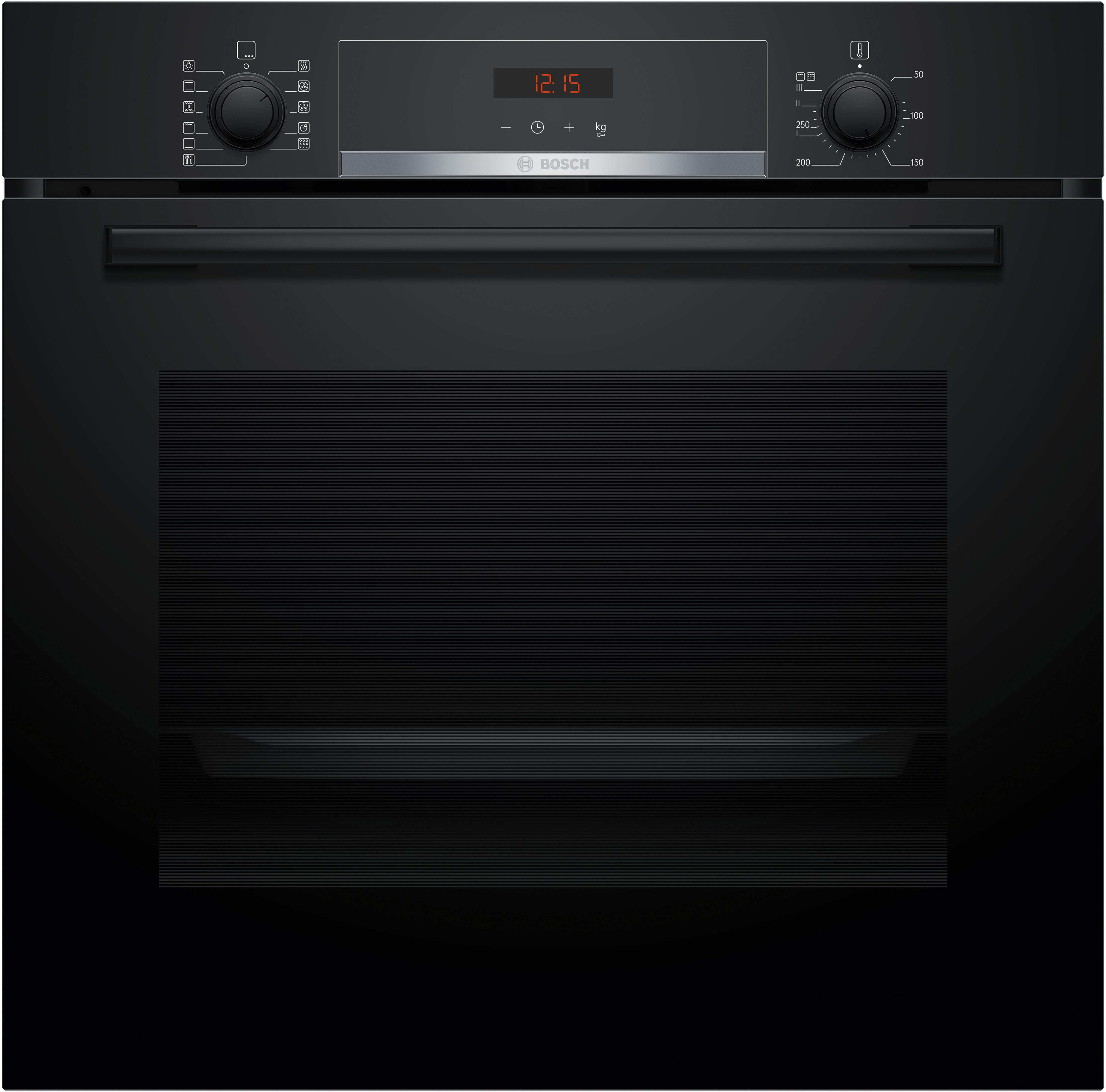 BOSCH Pyrolyse Backofen Serie 4 HBA574BB3, mit Teleskopauszug nachrüstbar, Perfekte Ergebnisse durch 10 voreingestellte Programme & Pyrolyse