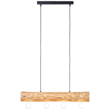 Brilliant Pendelleuchte 4-flammig, Holz, braun, Einbau, B700mm, Höhenverstellbar