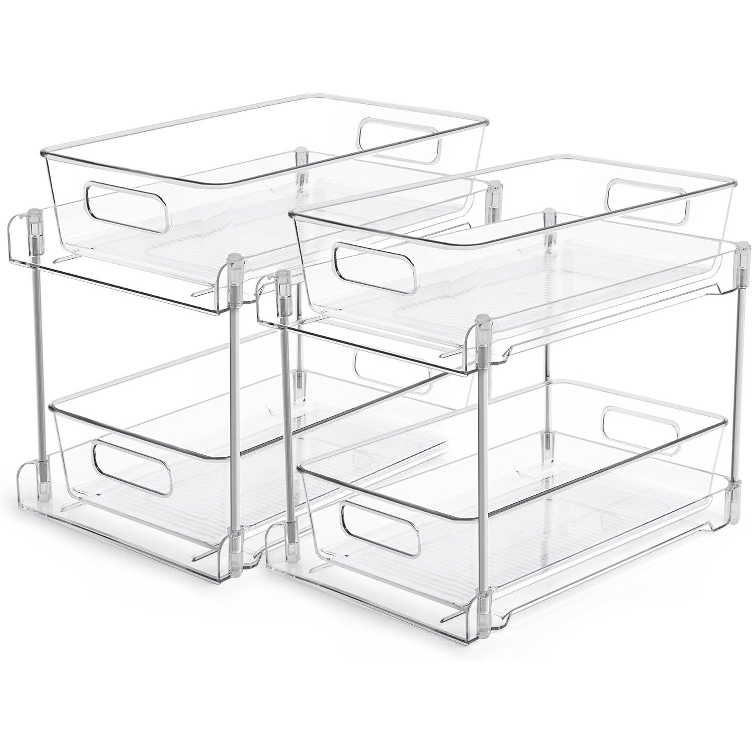 TUWENA Organizer Multifunktionale Spülschrank, Doppelschicht Unterschrank Schließfach (2 St), für Spüle, Küche, Badezimmer