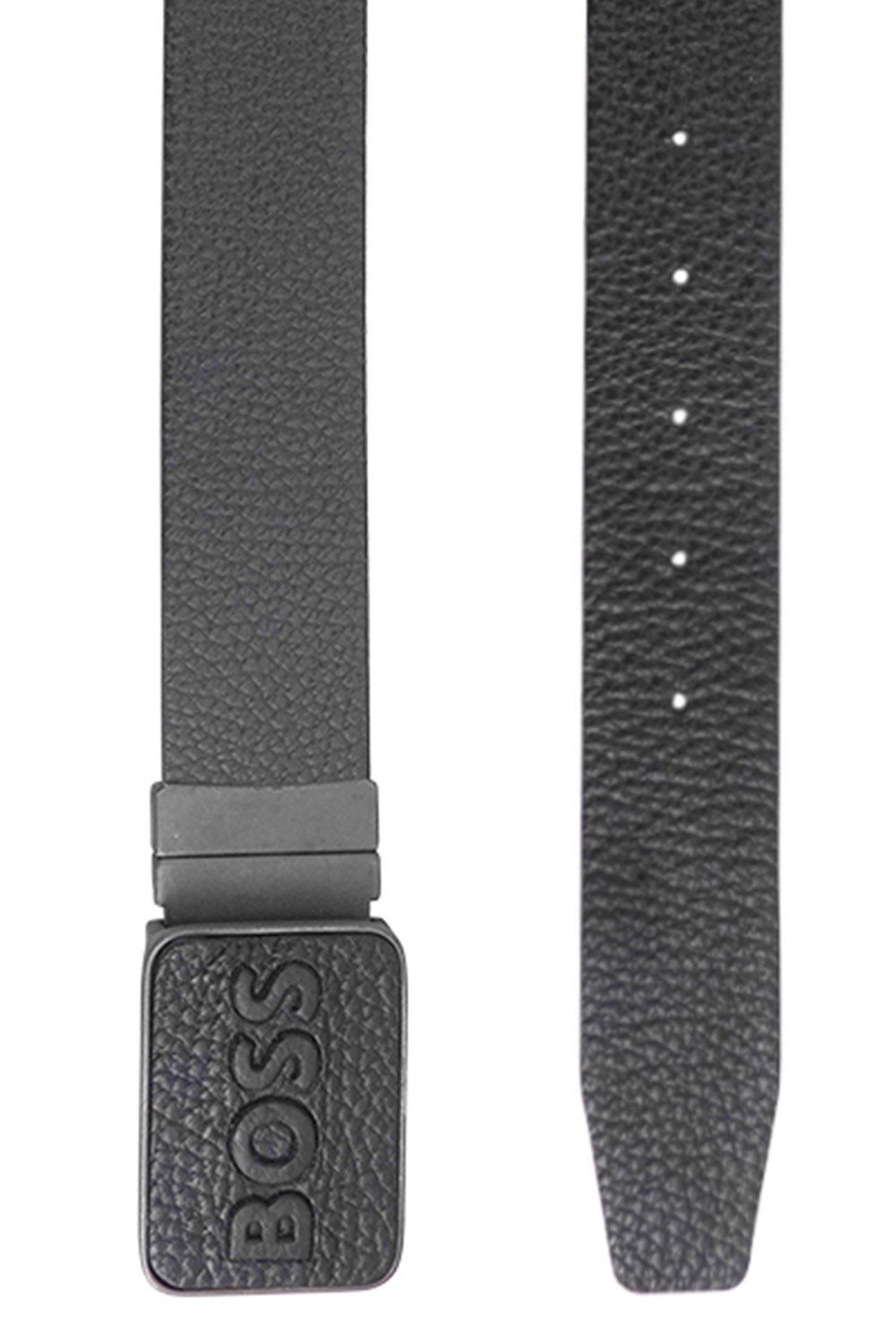 BOSS Ledergürtel Leder Schwarz Osem günstig online kaufen