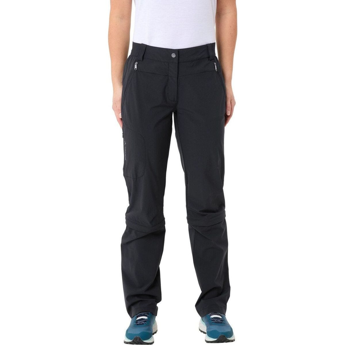 VAUDE Outdoorhose Women's Farley Stretch Capri T-zip Pants III Vielseitige Outdoorhose, wandelbar zur Capri, bietet
