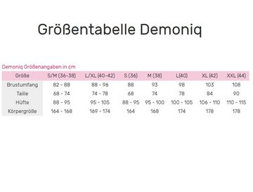 Demoniq Minikleid Wetlook-Kleid Beatrix Minikleid Chemise, schwarz, Made in EU