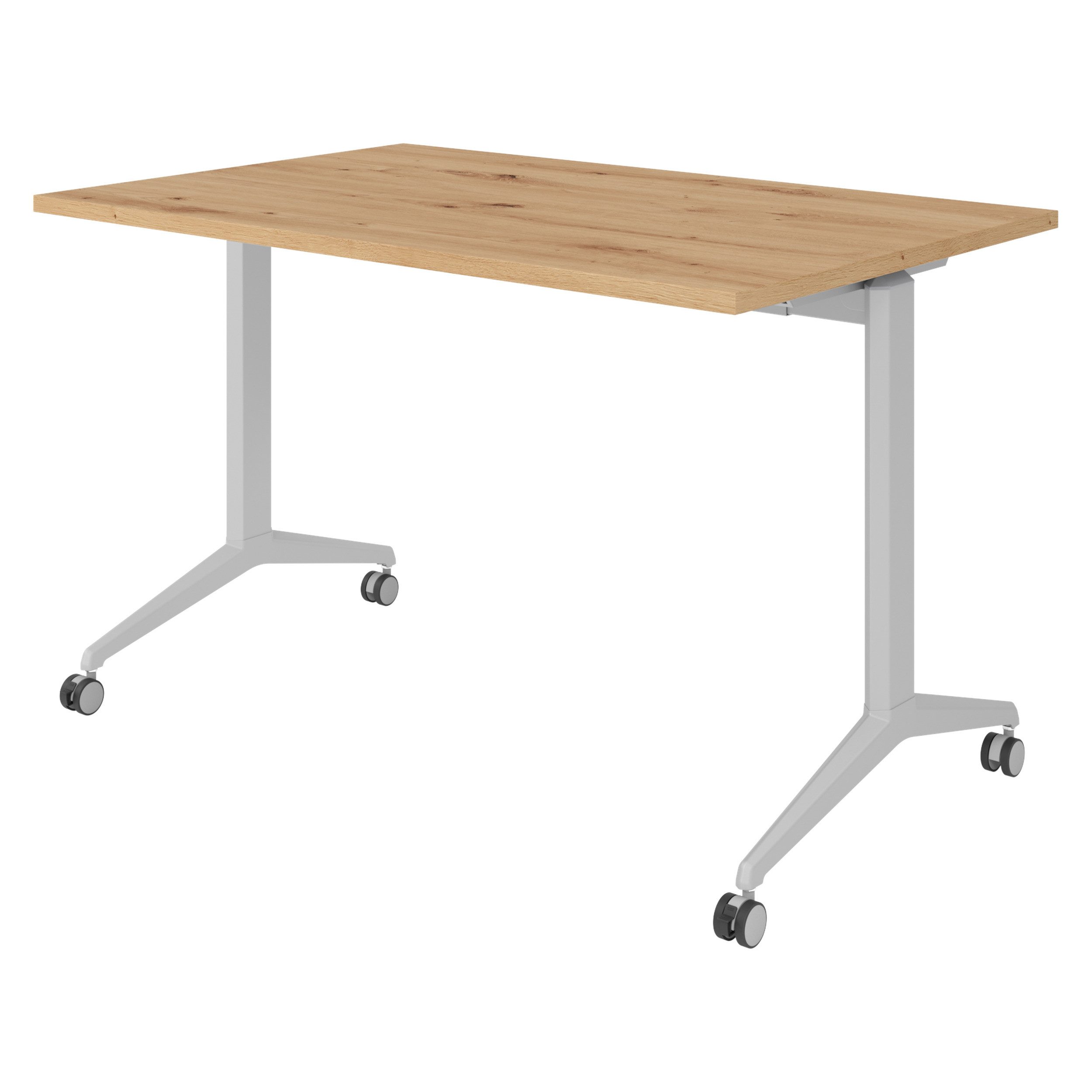 bümö Schreibtisch bümö Seminartische, Rechteck: 120 x 80 cm - Dekor: Asteiche