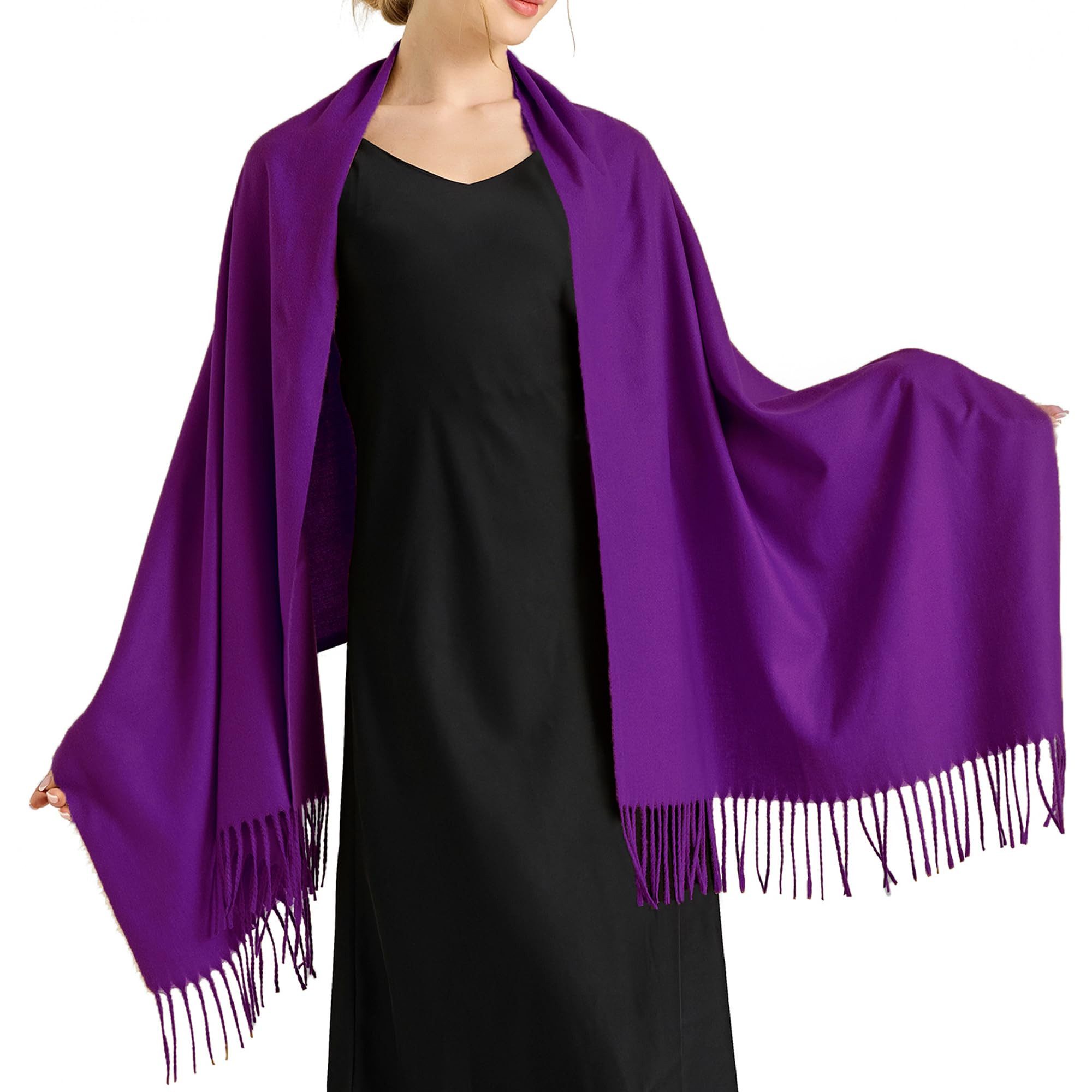 Cachito Modeschal Damen Schultertuch Abendkleid festlich Schal, mit quasten/fransen, Tücher für abendkleid Stola Scarf Winterschal – Bild 3 von 4