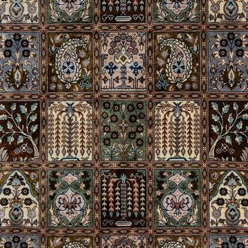 Orientteppich Perser - Ghom - 92 x 57 cm - dunkelbraun, morgenland, rechteckig, Höhe: 10 mm, Wohnzimmer, Handgeknüpft, Einzelstück mit Zertifikat