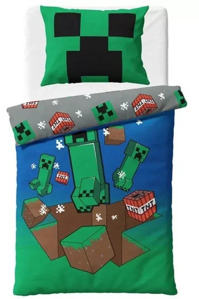 Carbotex Bettwäsche Minecraft Bettwäsche 135x200/80x80cm