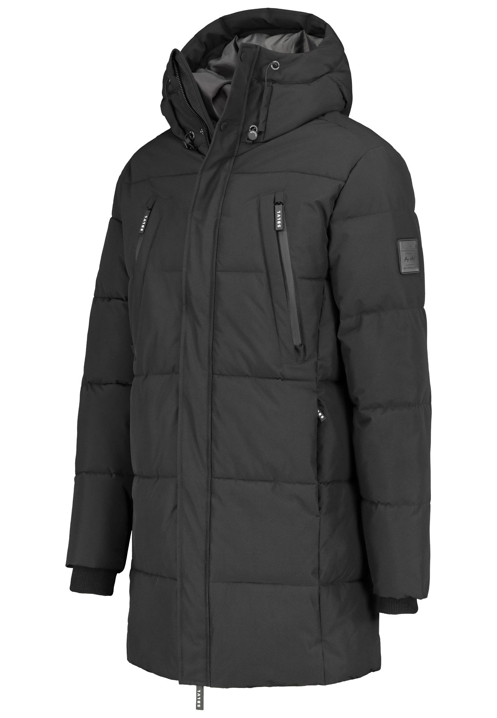 SUBLEVEL Parka Herren Winterjacke Jacke Warm Modern lang Mantel mit Kapuze