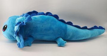 soma Kuscheltier Axolotl Kuscheltier Echse Molch Figur Plüsch XL 68 cm Püsch blau (1-St), Axolotl Plüschtier Molch Kuscheltier Figur Plüschtier Wassertier