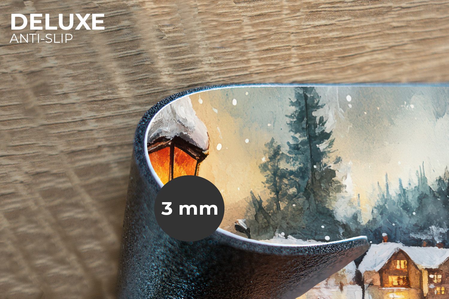 MuchoWow Platzset Weihnachtsdorf - Häuser - Schnee - Weihnachten, (6-St), P günstig online kaufen