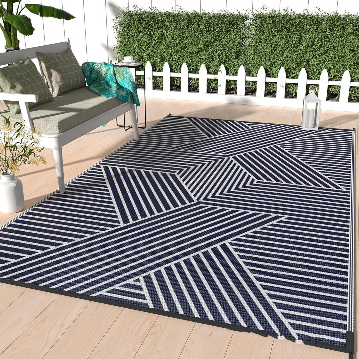 LuxusKollektion Outdoorteppich Outdoor Teppich Wetterfest 200x300cm, rechteckig, Höhe: 5 mm