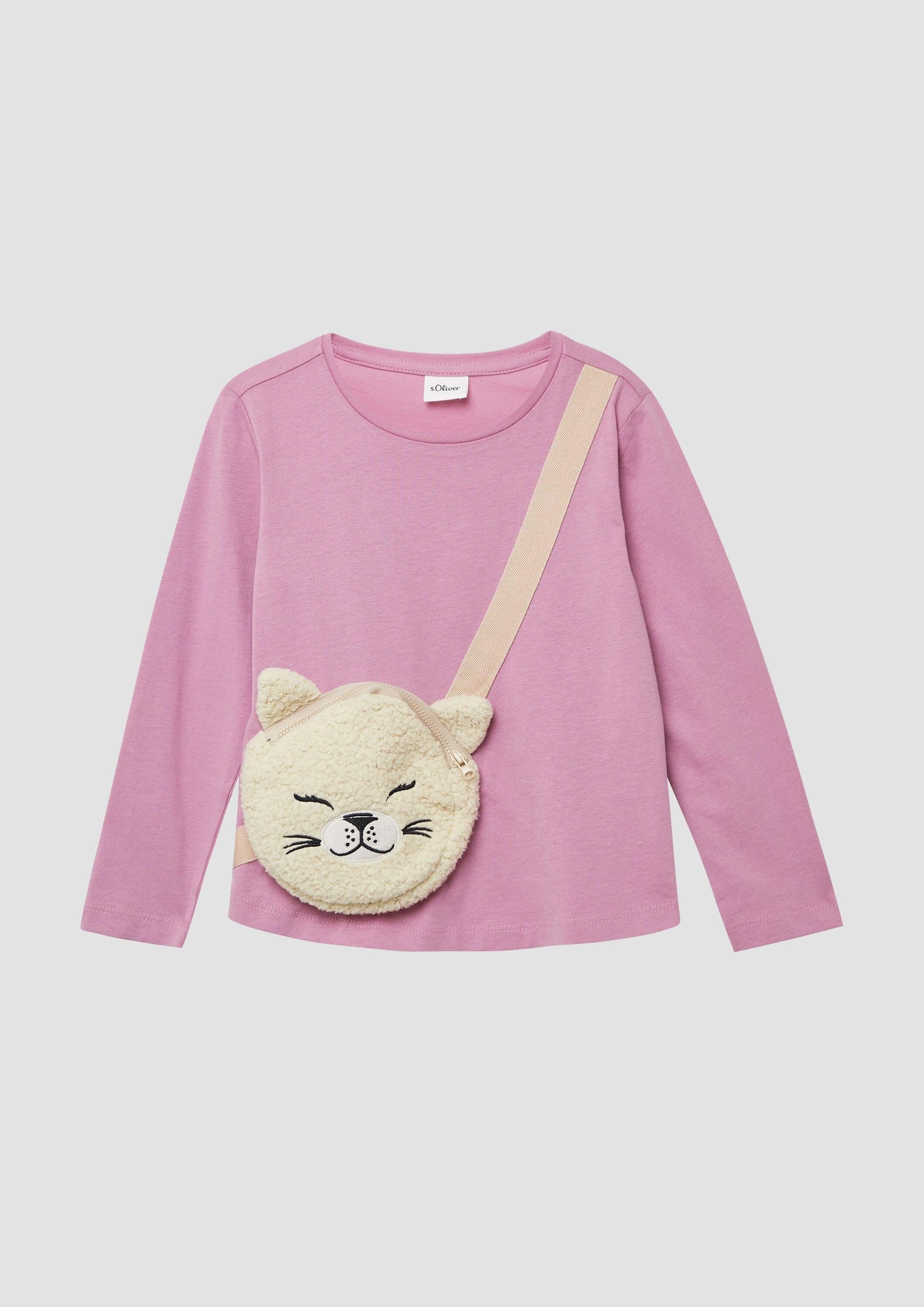 s.Oliver Langarmshirt T-Shirt Longsleeve im Loose Fit mit echter Tasche