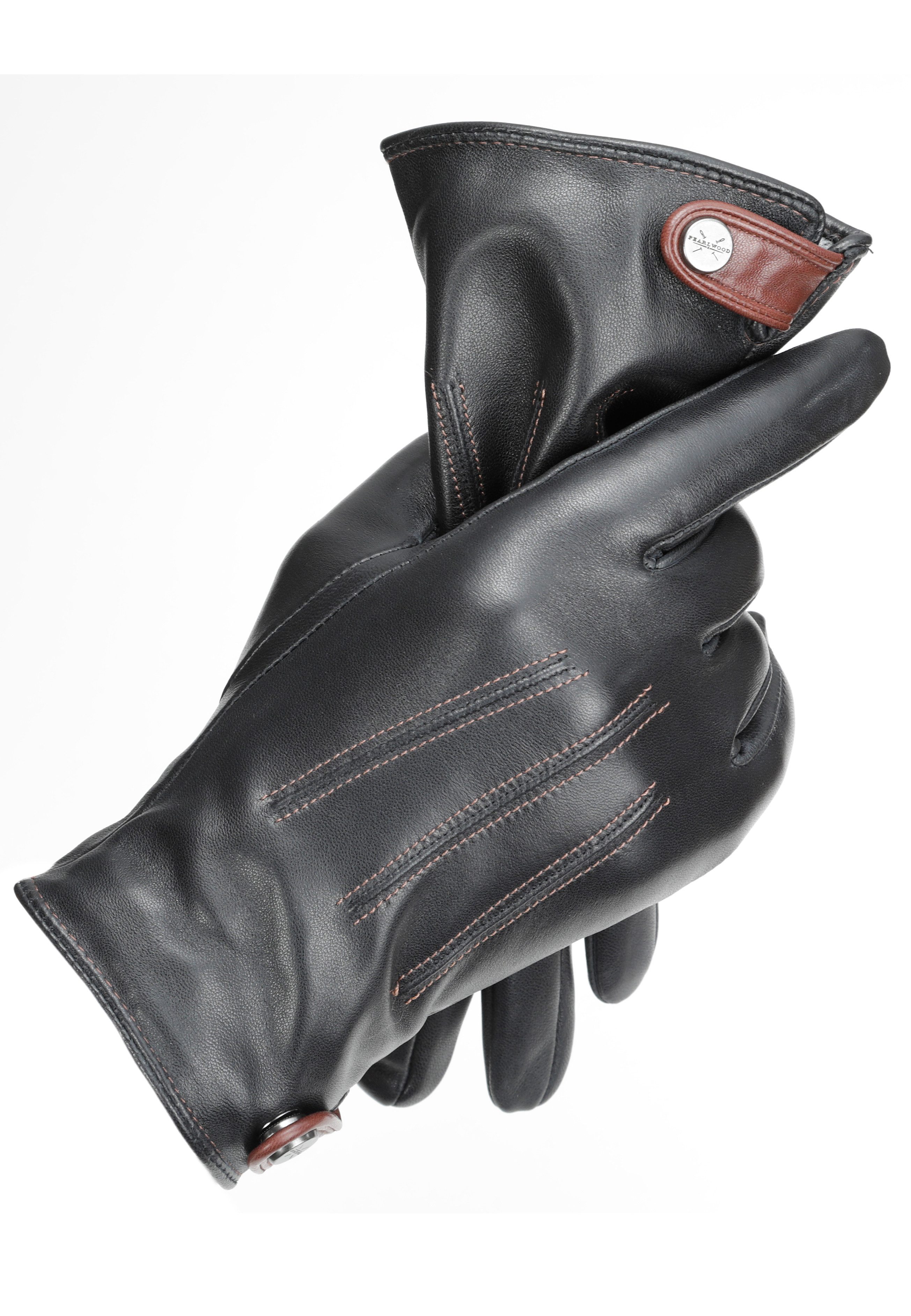 PEARLWOOD Lederhandschuhe TAYLOR (1 Paar) gefüttert, Ziernähte, seitlicher günstig online kaufen