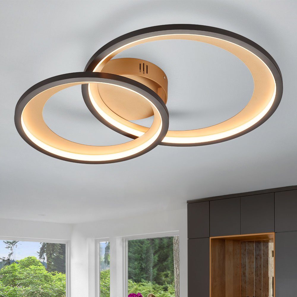 LED Ringe Design Decken Strahler Leuchte DIMMBAR Küchen Flur Lampe anthrazit 