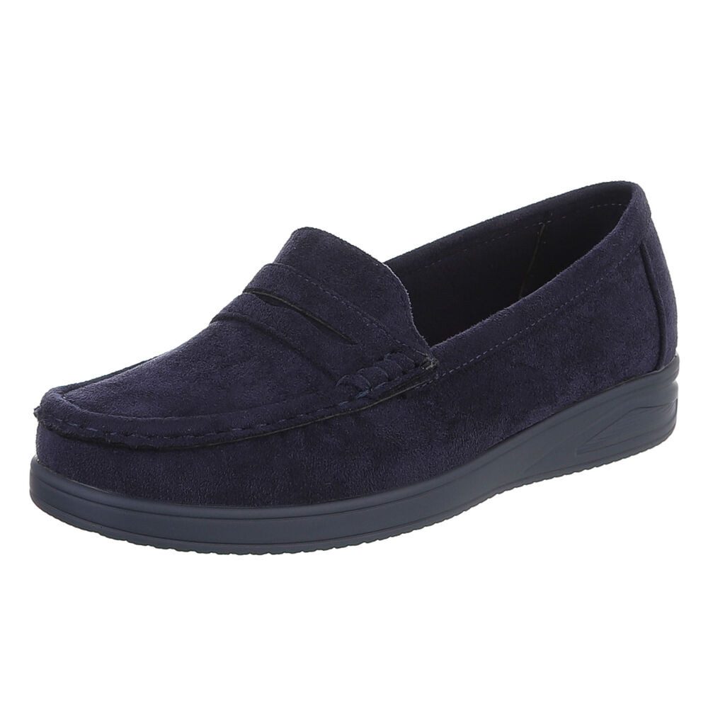 Ital-Design Elegante Loafer für Damen aus hochwertigem Material Slipper (91117397) ultraleichte und komfortable Sohle